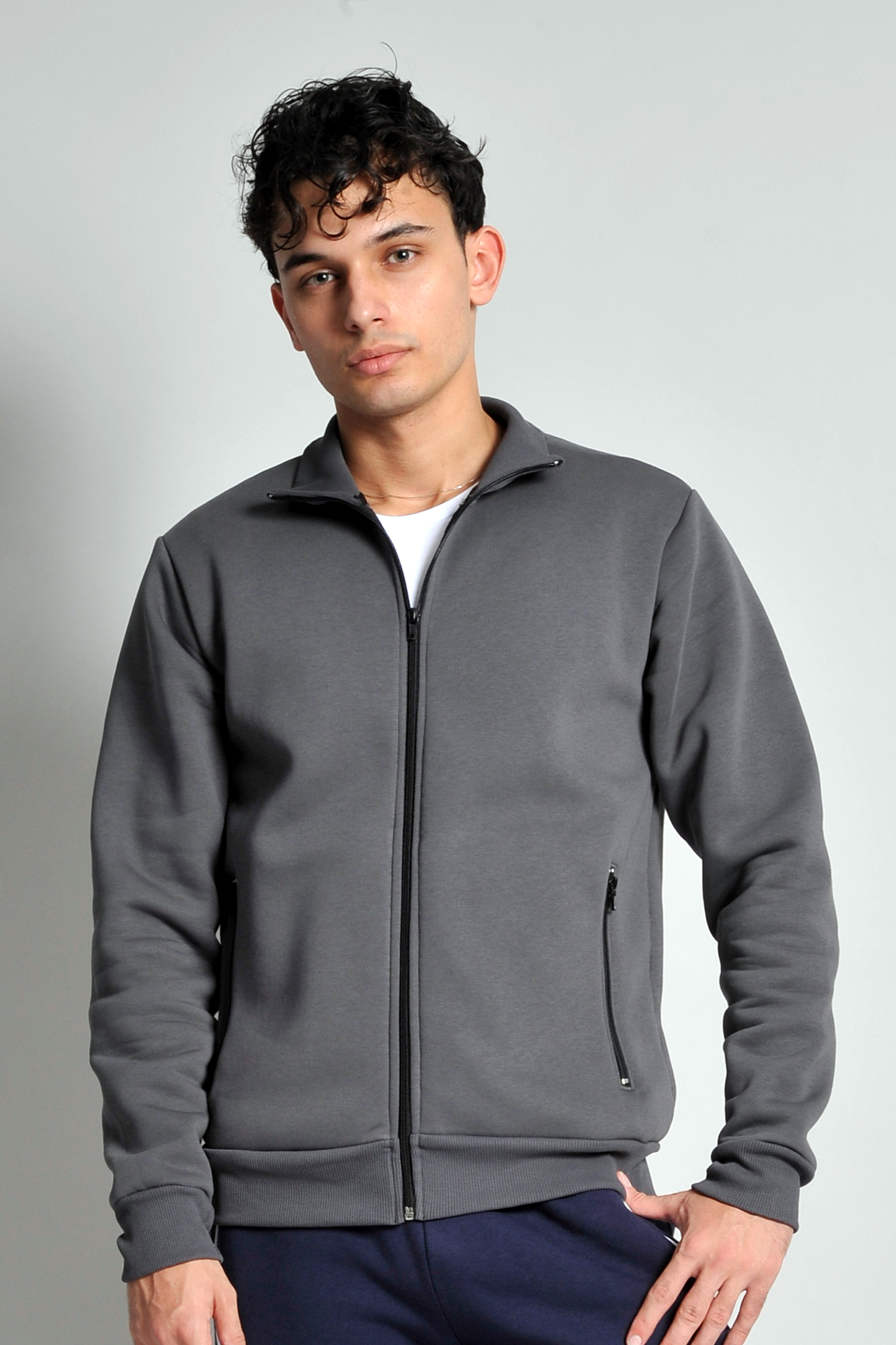 Jacket Felpato Soft 75/25% Cot/Pol 320 gr/m Nero/Zip Nero XS