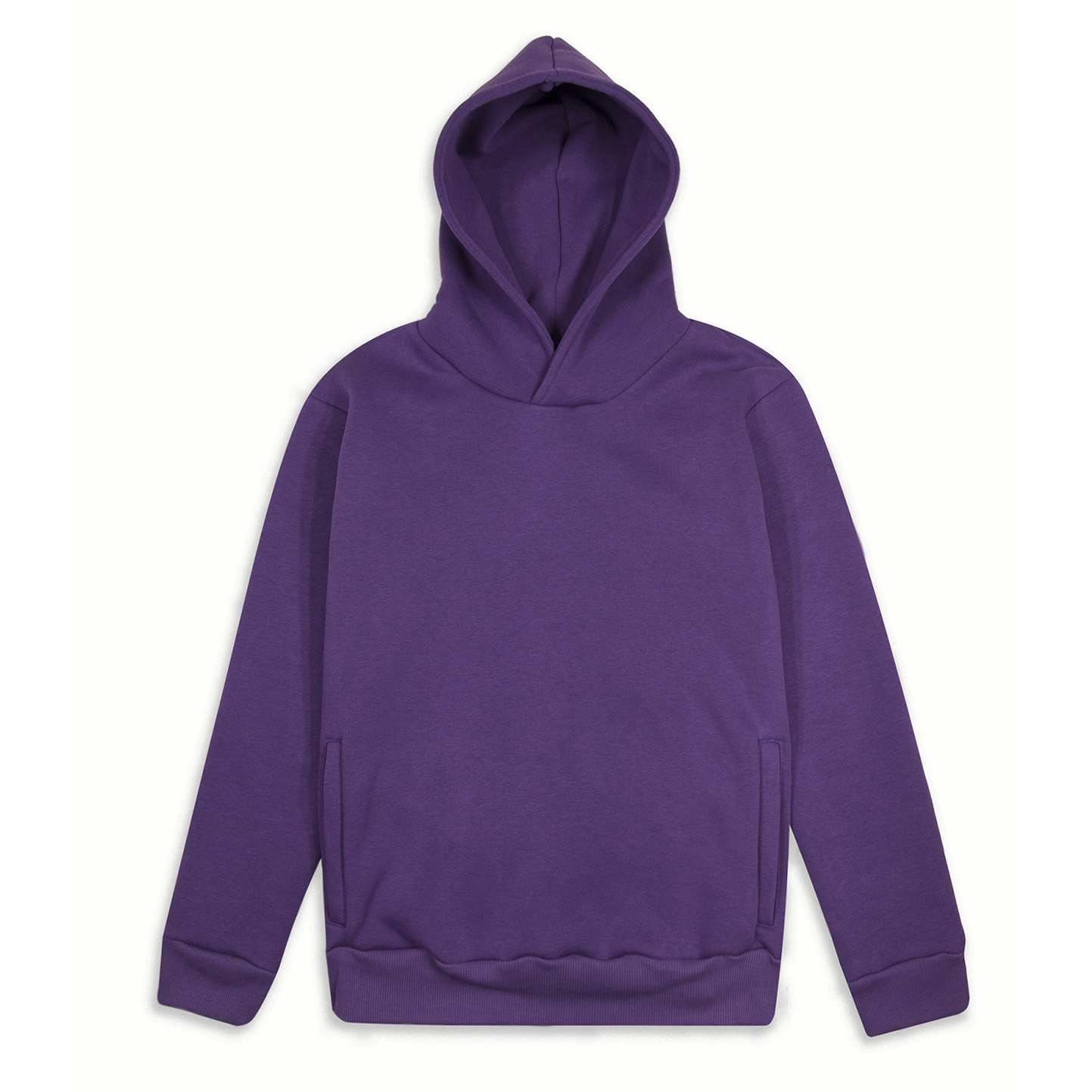 Felpa Soft F/T Capp. Urban Unisex 100% Cot 320 gr. Nero XS - VI - Viola XS