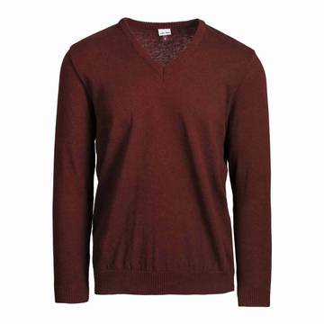 Pullover unisex collo V - 078 - Bordeaux
