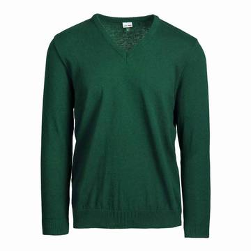 Pullover unisex collo V - 55G - Verde Intenso
