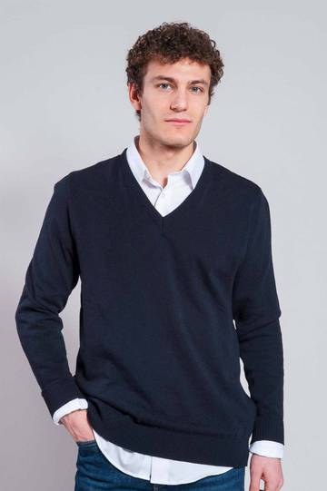 Pullover unisex collo V