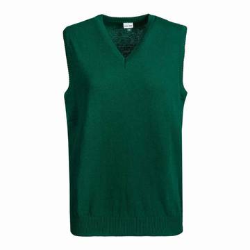 Pullover unisex gilet collo V - 55G - Verde Intenso