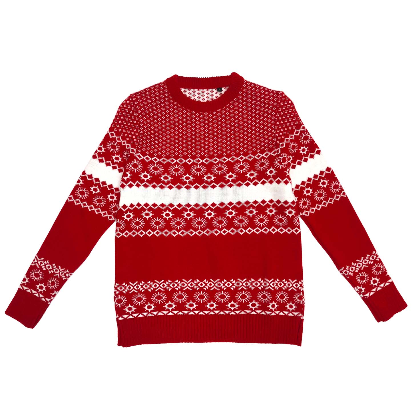 Pullover Pesante G/C 70/30% Acr/Lan Xmas Nero XS - XRO - Xmas Rosso