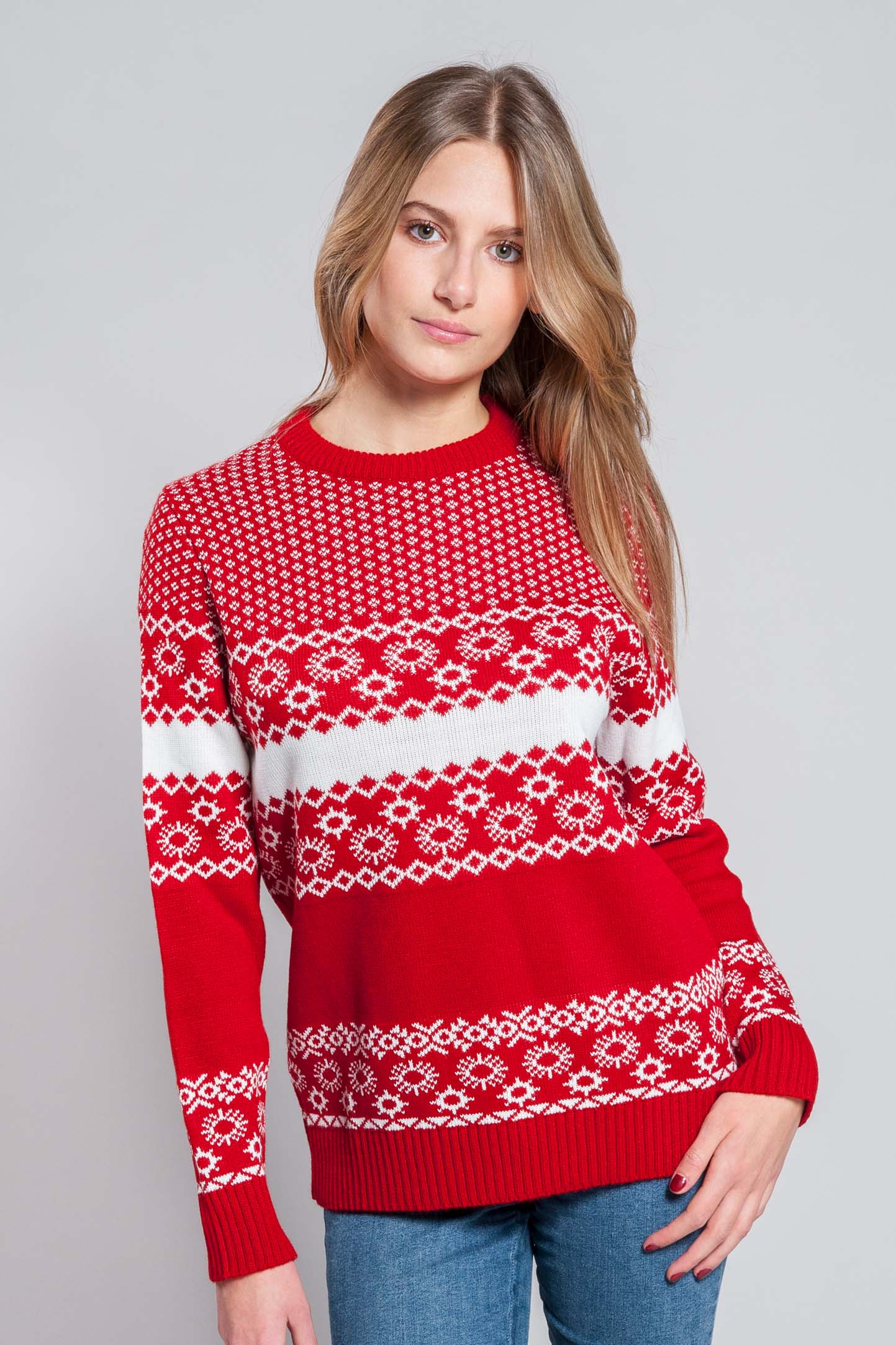 Pullover Pesante G/C 70/30% Acr/Lan Xmas Nero XS