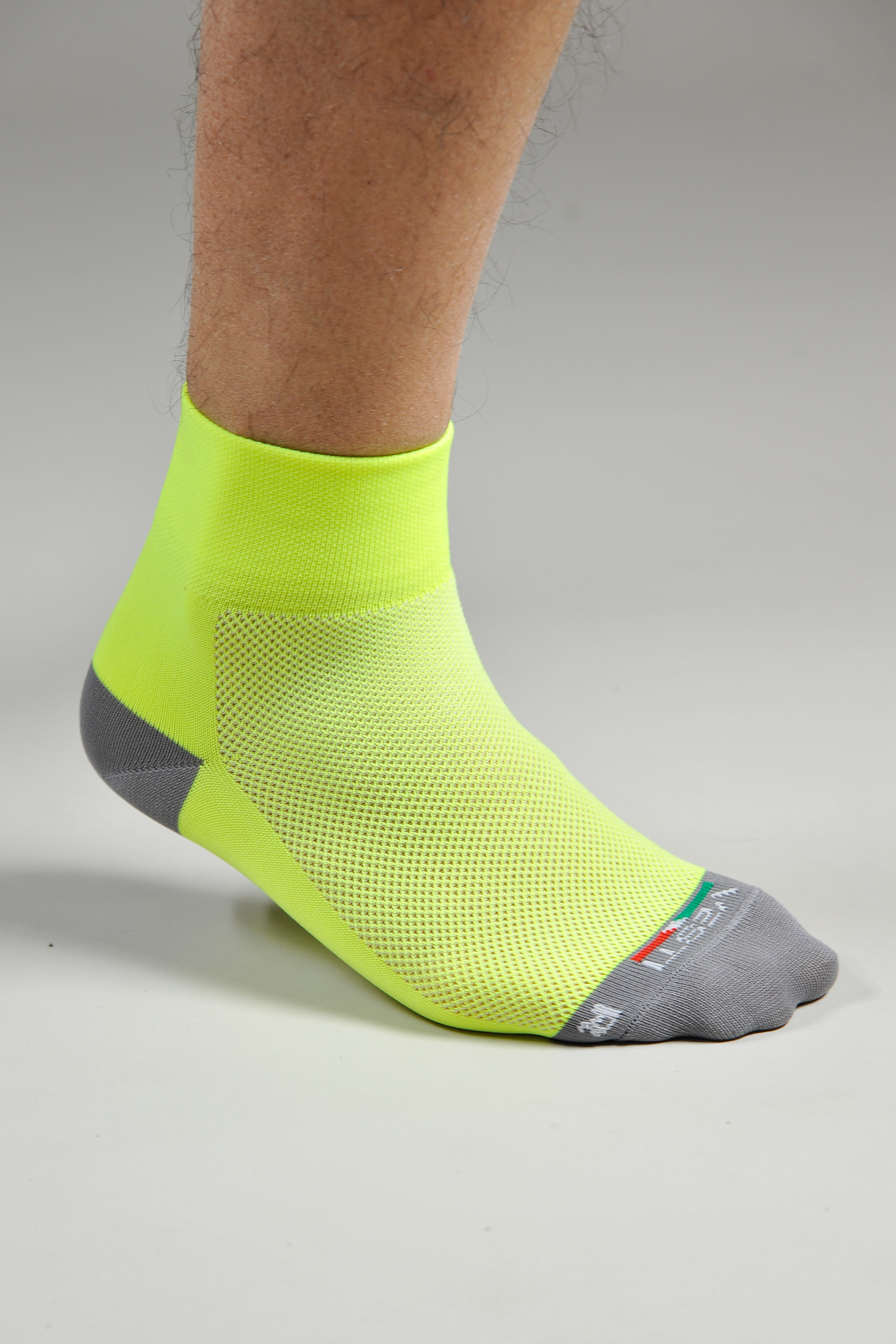 Calza Running Base 98/2% Pam/Ela Giallo Fluo Tg.35/38