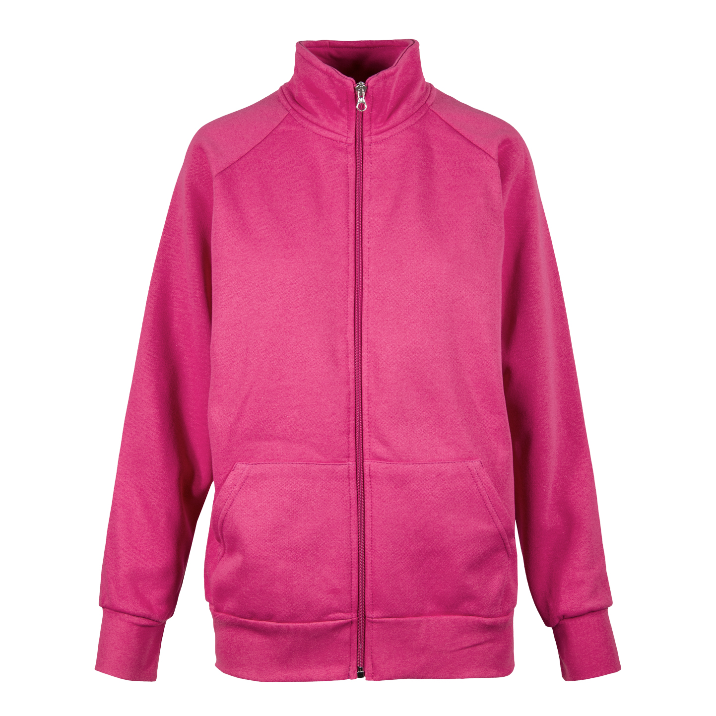 Felpa donna con zip lunga - 83 - Fucsia