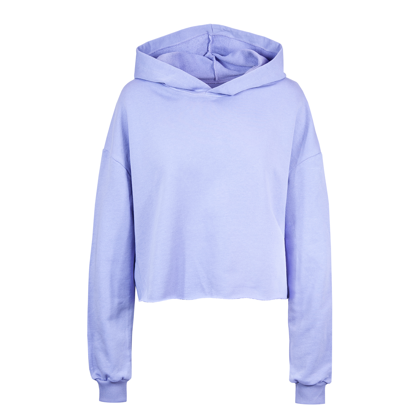 Amy felpa crop donna con cappuccio French Terry - LI - Lilla