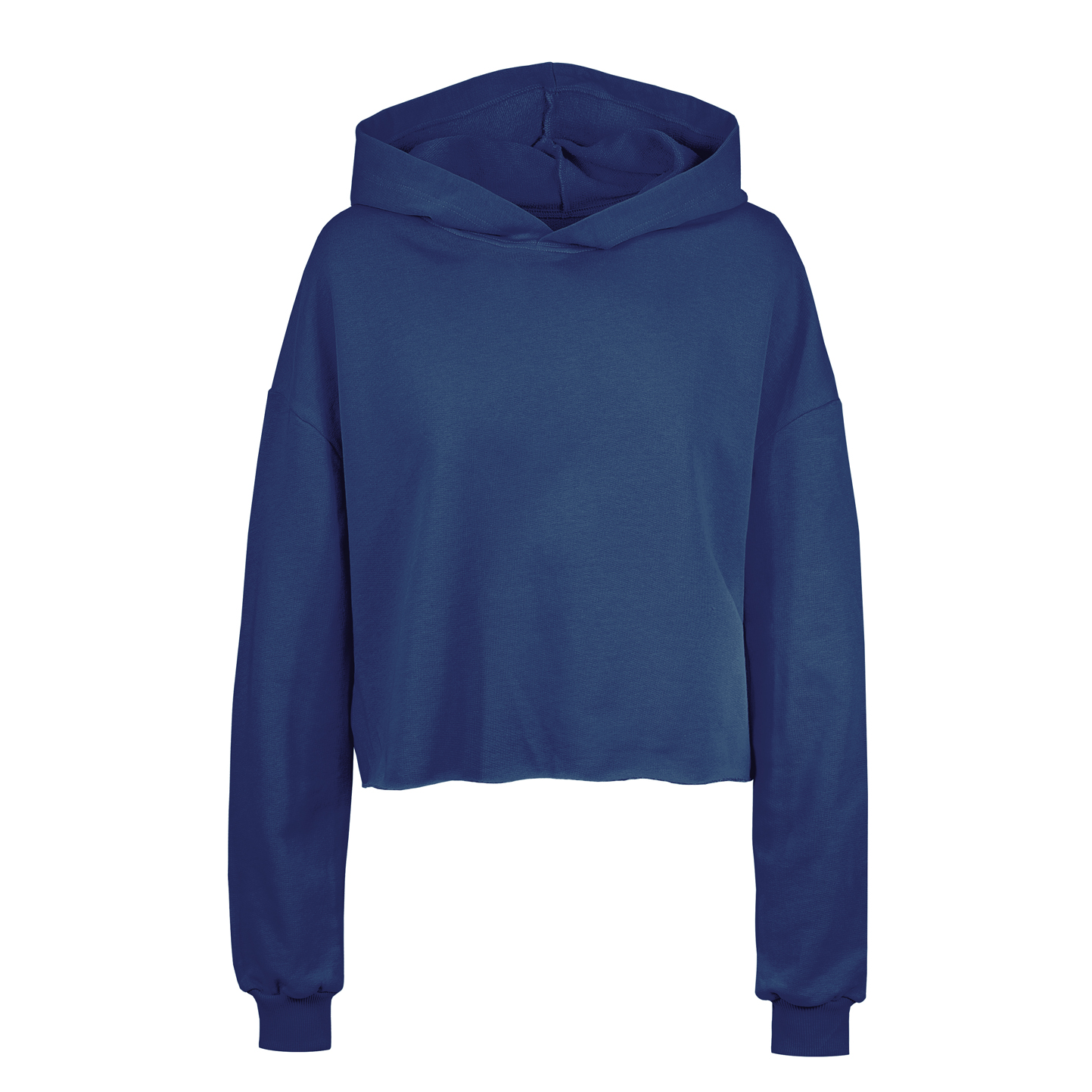 Amy felpa crop donna con cappuccio French Terry - NY - Blu Navy