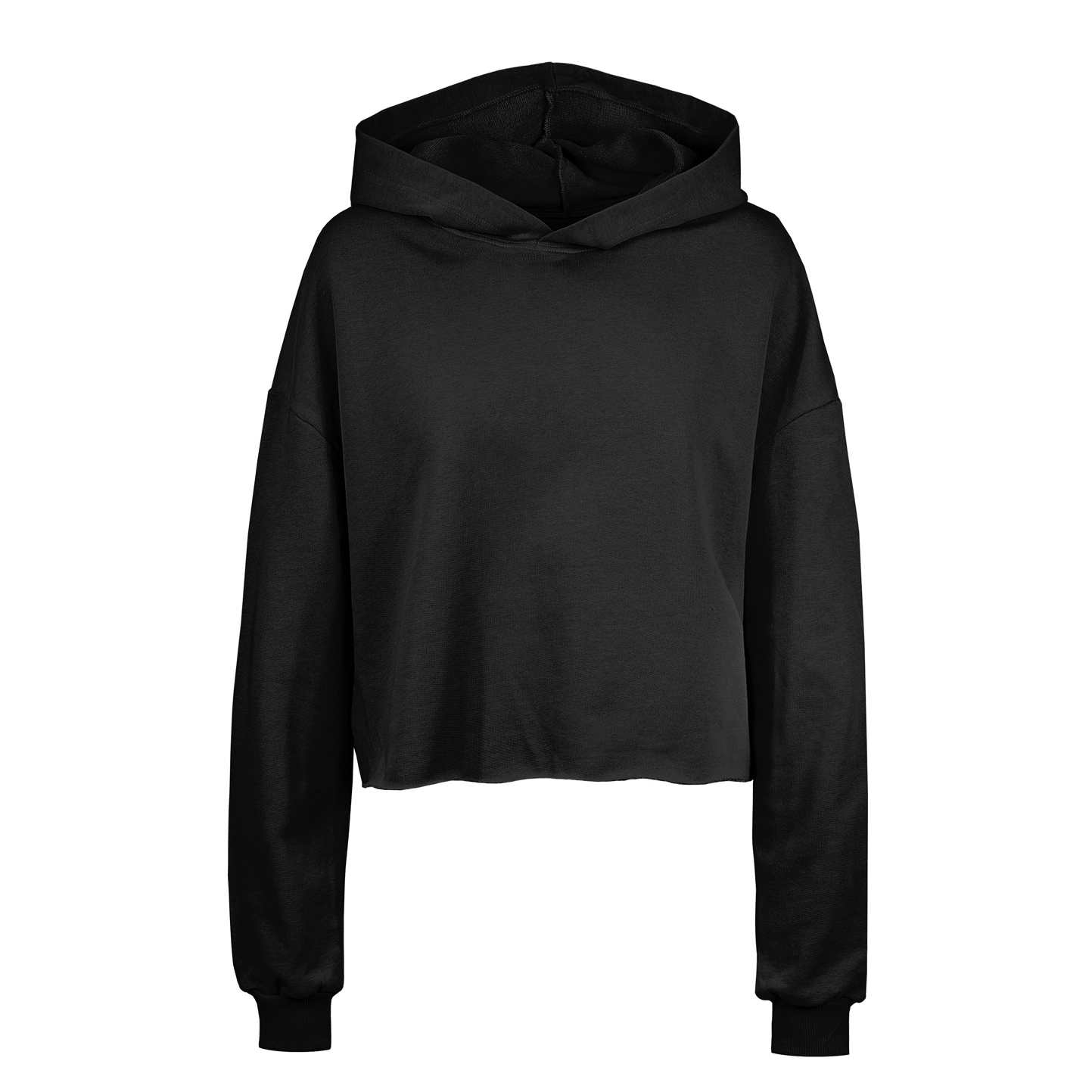 Amy felpa crop donna con cappuccio French Terry - 12 - Nero
