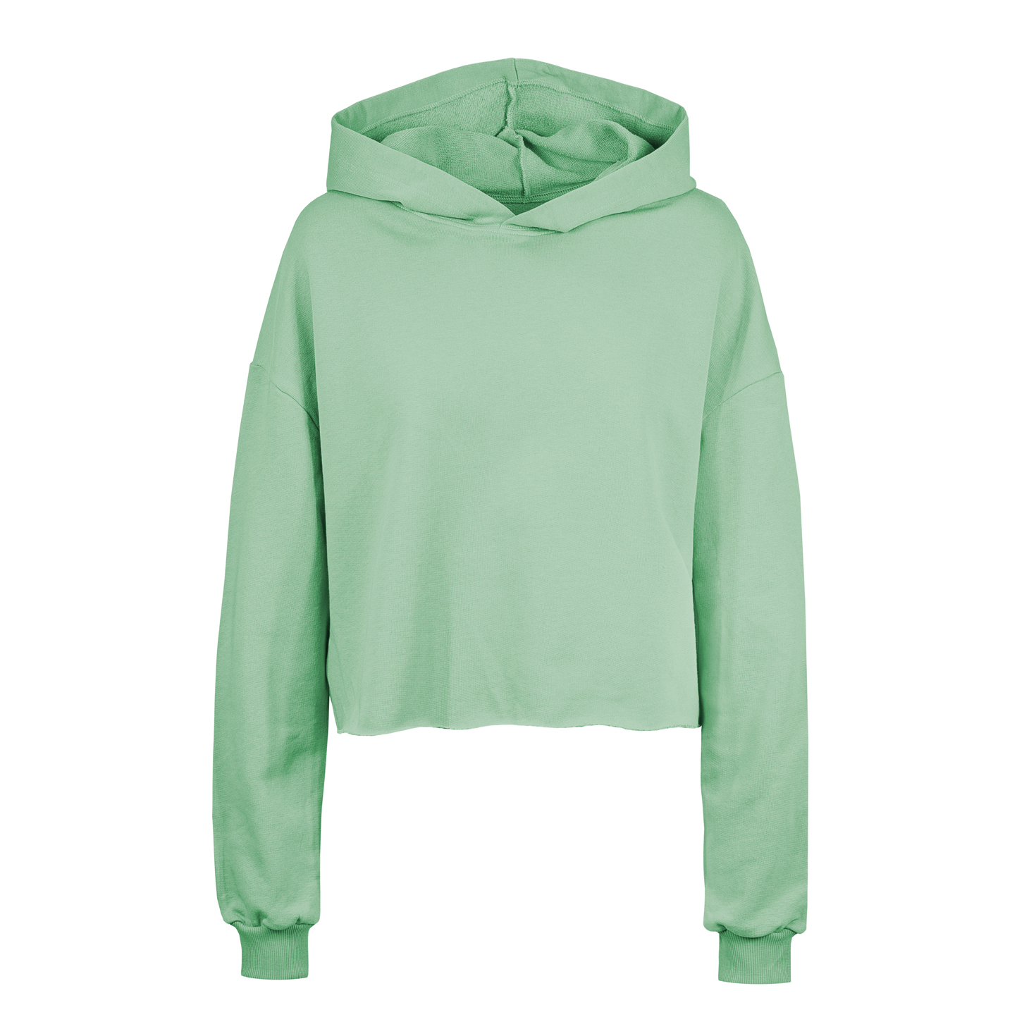 Amy felpa crop donna con cappuccio French Terry - SV - Salvia