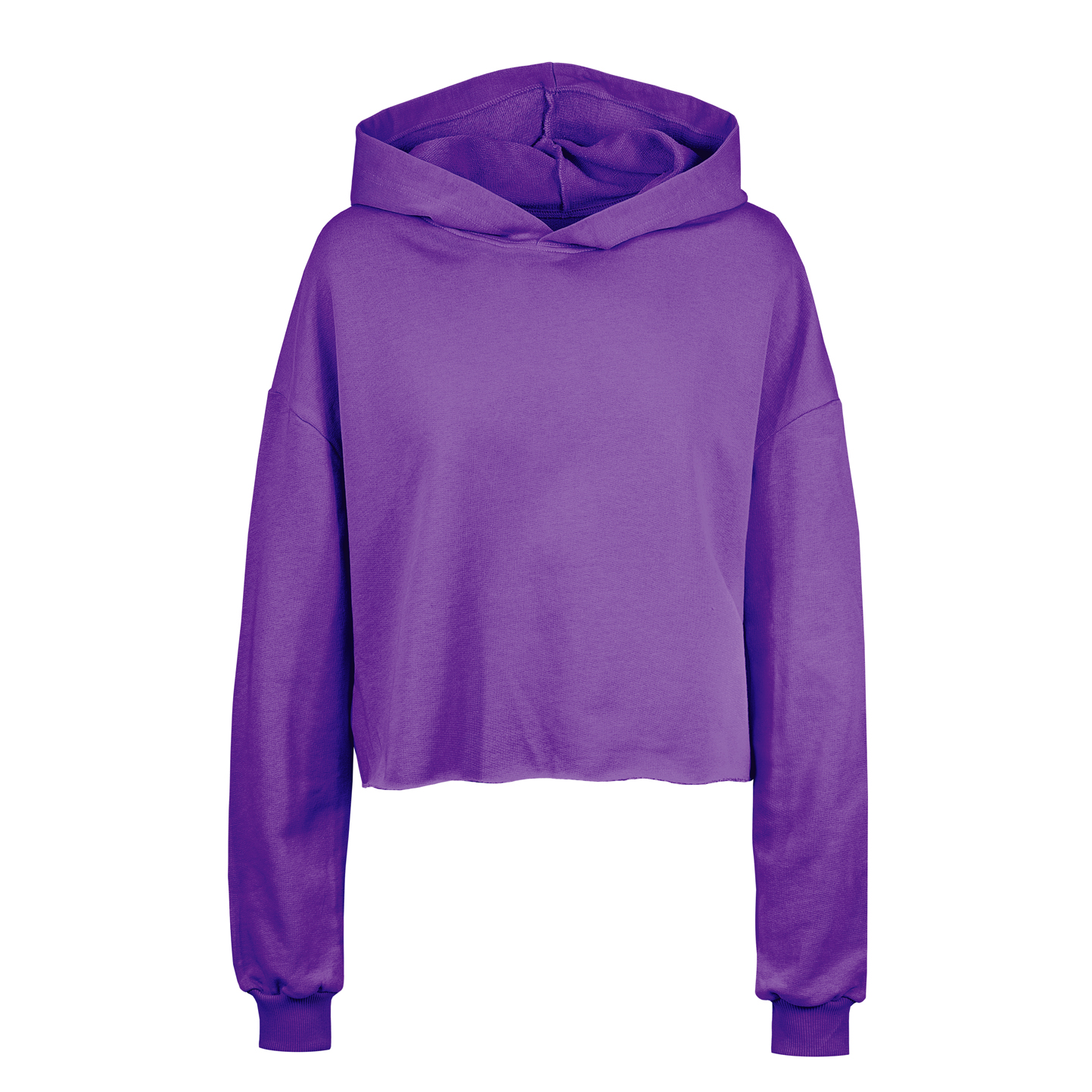 Amy felpa crop donna con cappuccio French Terry - VI - Viola