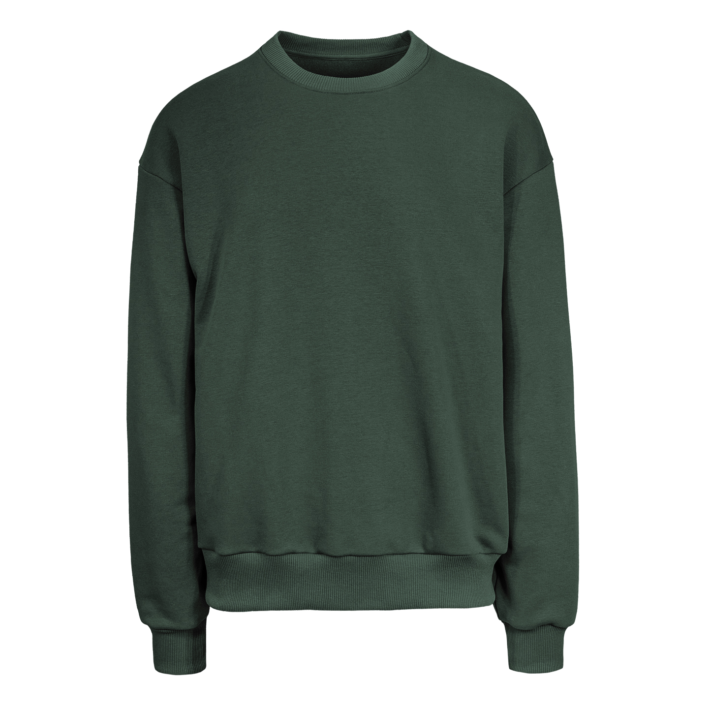 Felpa 365 oversize unisex girocollo - VM - Militare Scuro