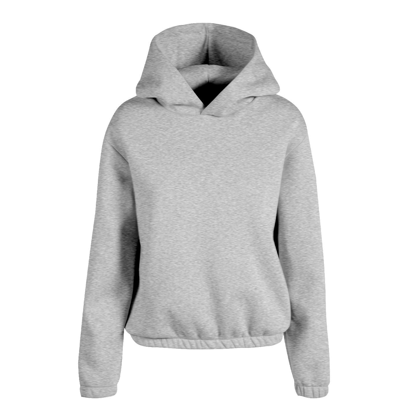 Felpa soft boxy donna con cappuccio - MC - Mc Melange Chiaro