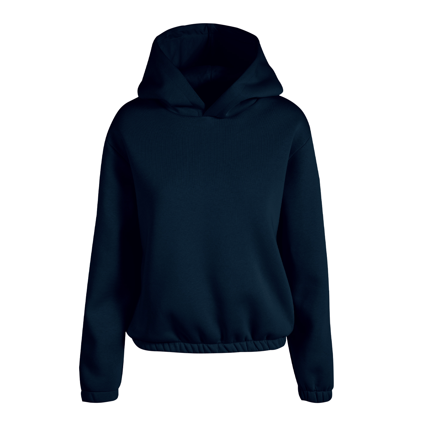 Felpa soft boxy donna con cappuccio - NY - Blu Navy
