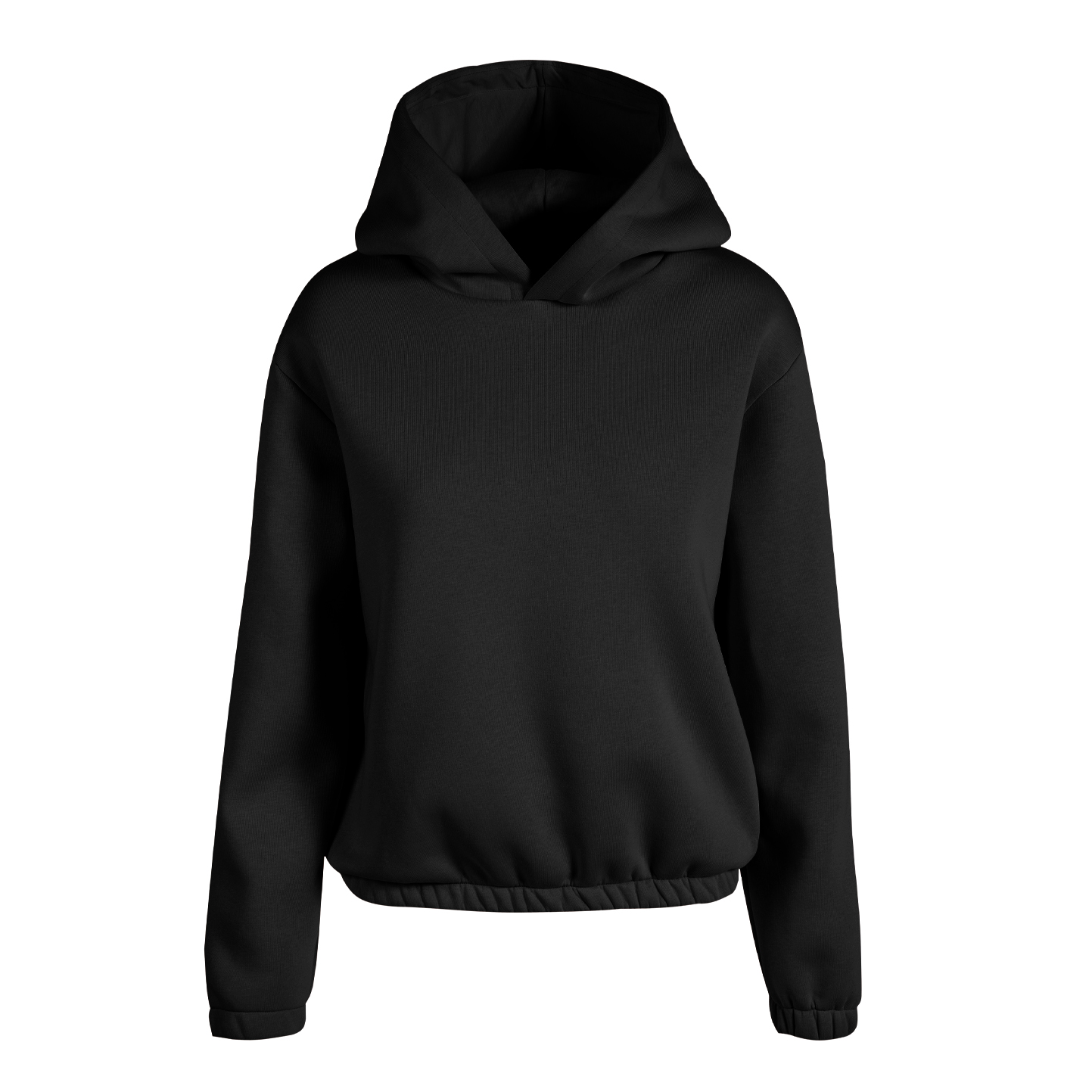 Felpa soft boxy donna con cappuccio - 12 - Nero