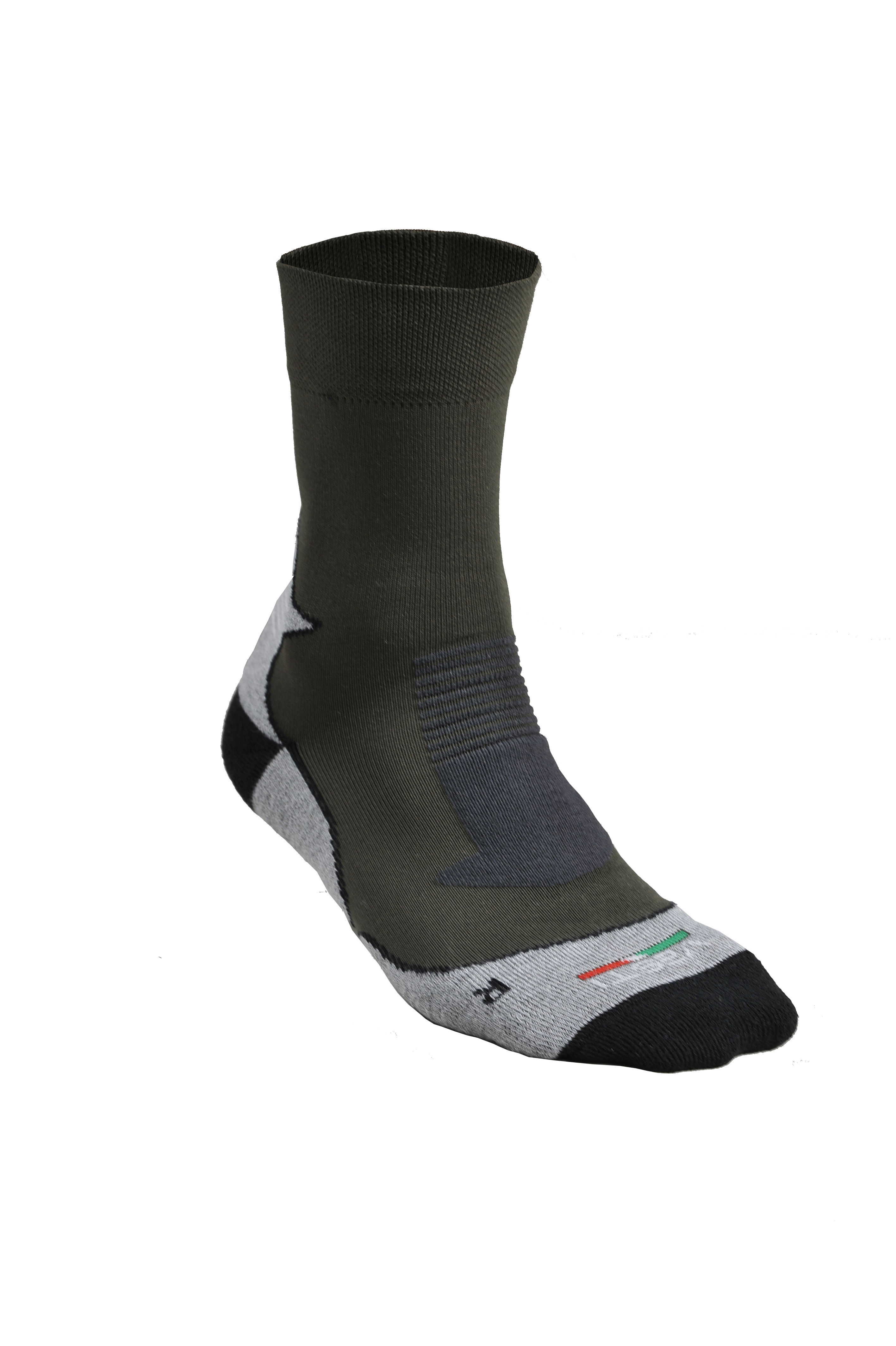 Calze Bamboo Trekking - 8221 - Oliva/Grigio/Nero Tg.35/38