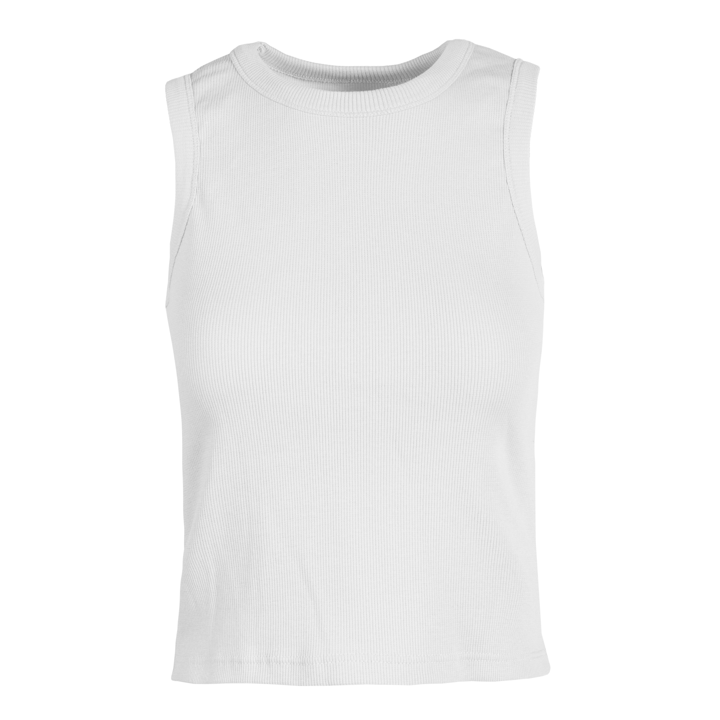 Canottiera donna in costina stretch - 99 - Bianco