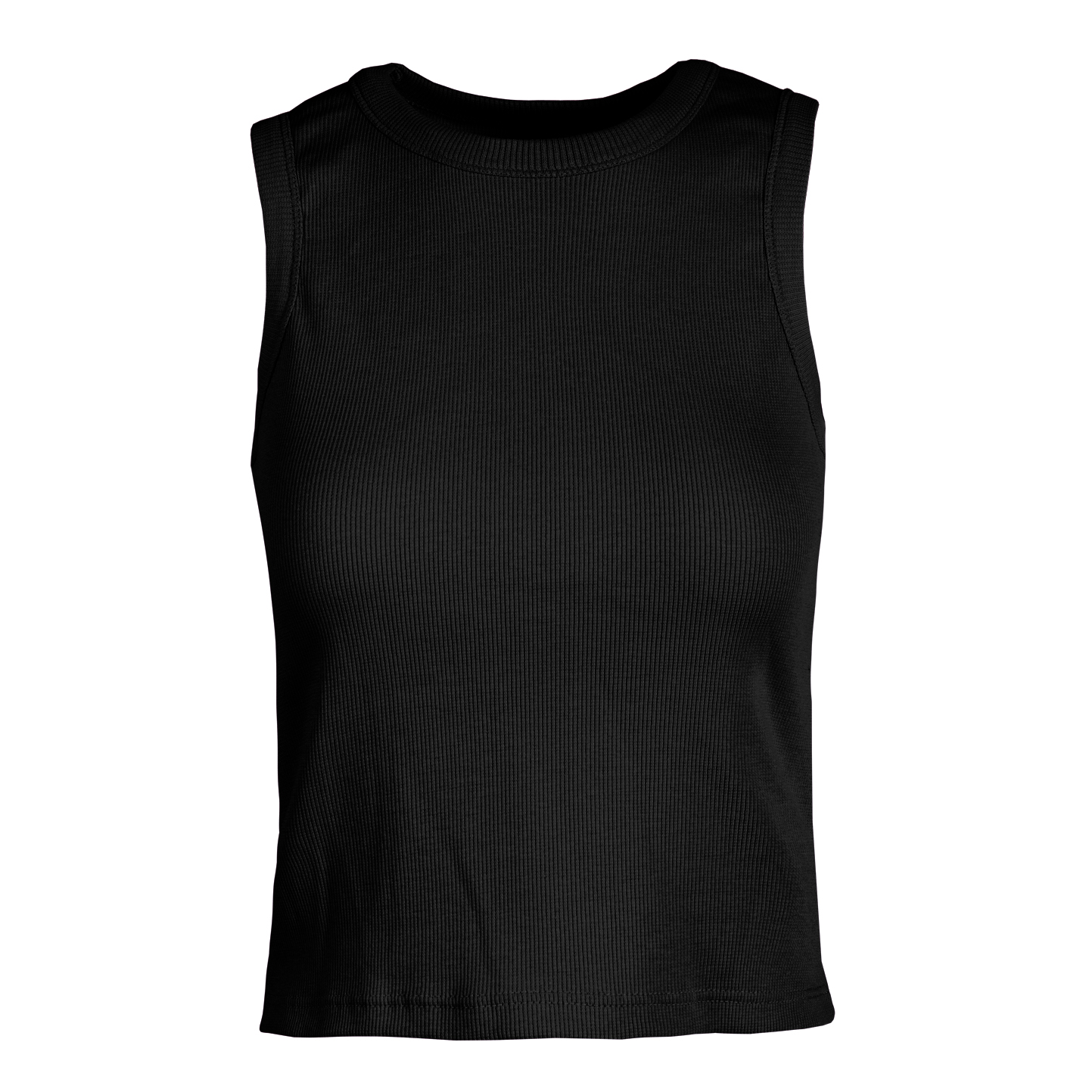 Canottiera donna in costina stretch - 12 - Nero