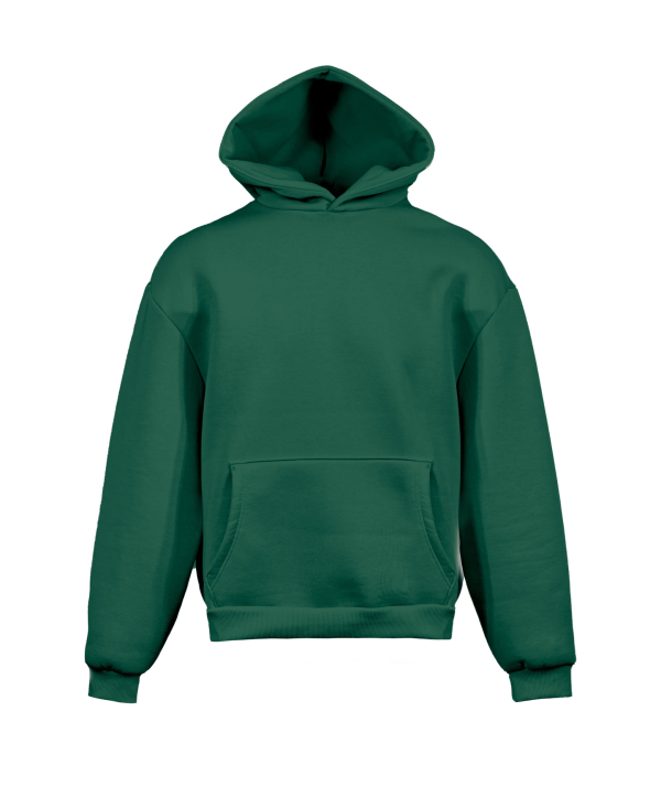 Felpa soft boxy con cappuccio - VT - Verde Bosco