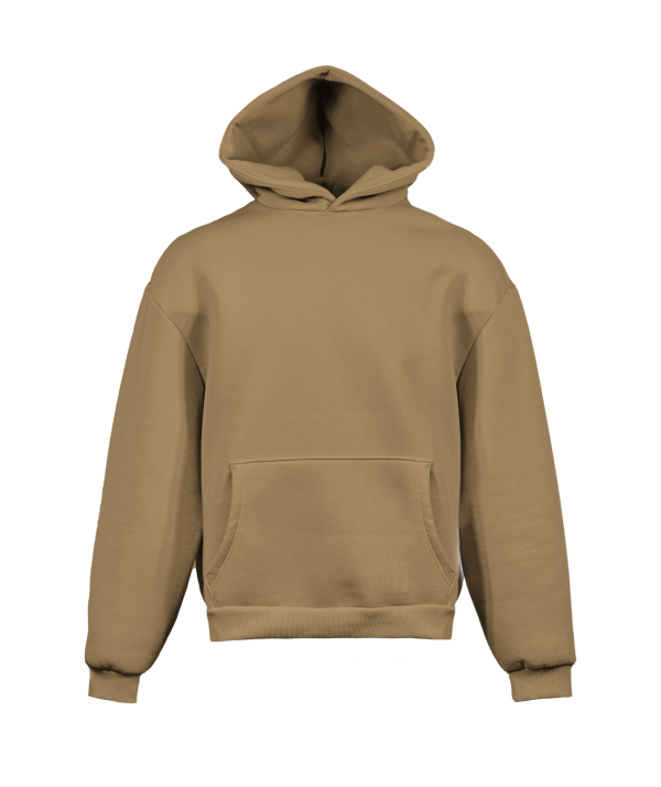 Felpa soft boxy con cappuccio - TB - Tabacco