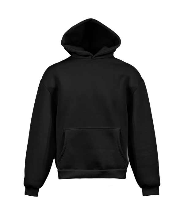 Felpa soft boxy con cappuccio - 12 - Nero