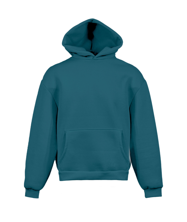 Felpa soft boxy con cappuccio - PT - Petrolio