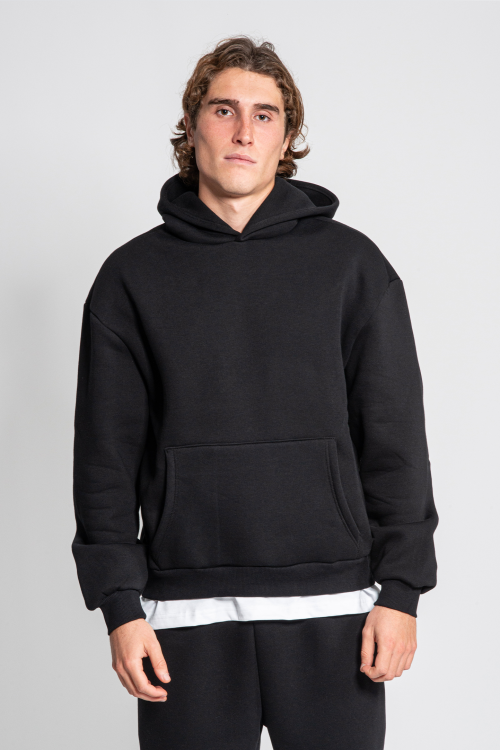 Felpa soft boxy con cappuccio