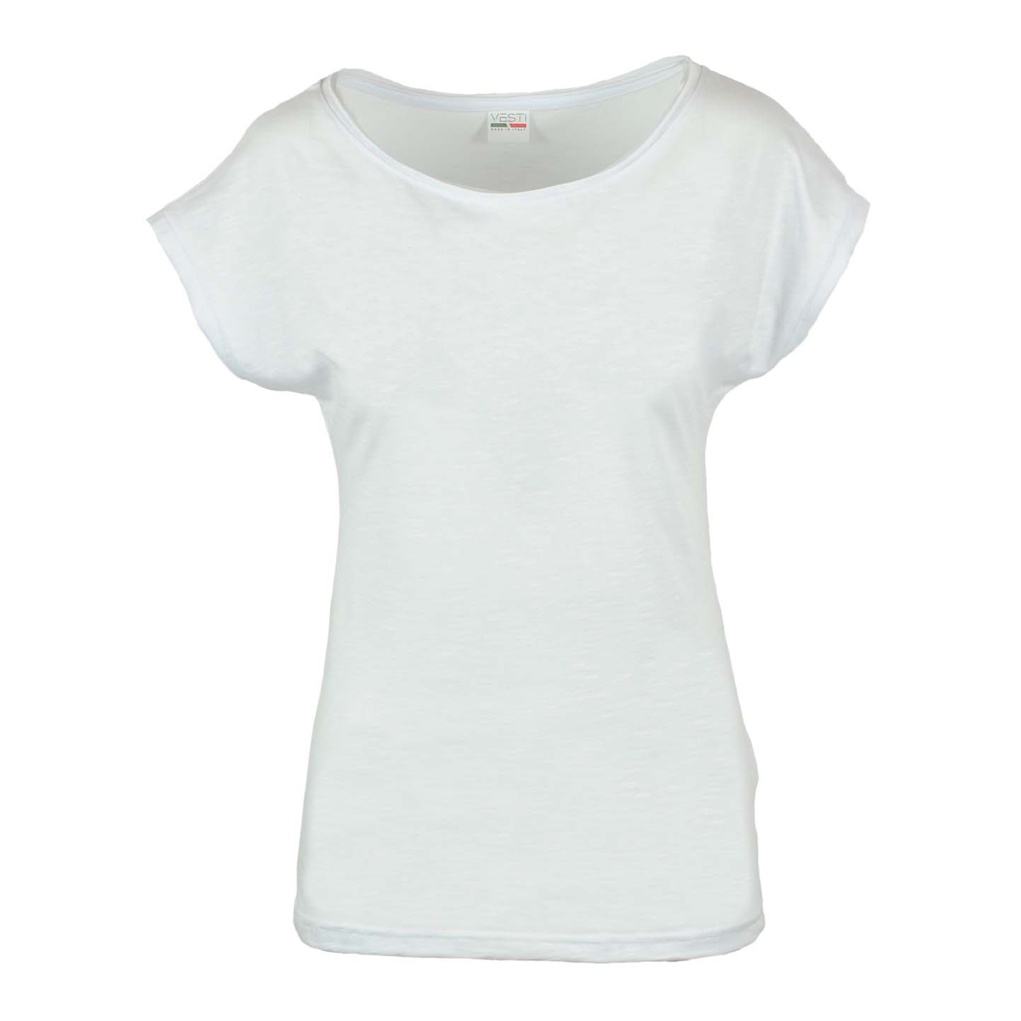 Maglia Donna Fiammata M/C T/V 100% Cot. 145 gr/m2 Antracite XS - 99 - Bianco XS