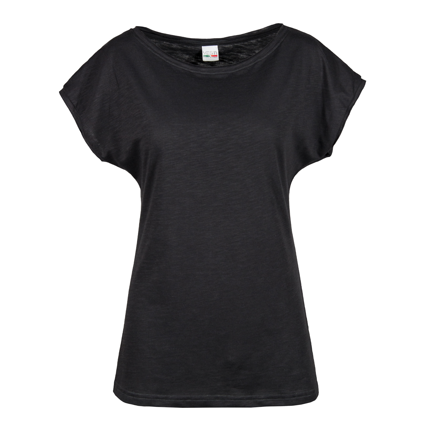 Maglia Donna Fiammata M/C T/V 100% Cot. 145 gr/m2 Antracite XS - 12 - Nero