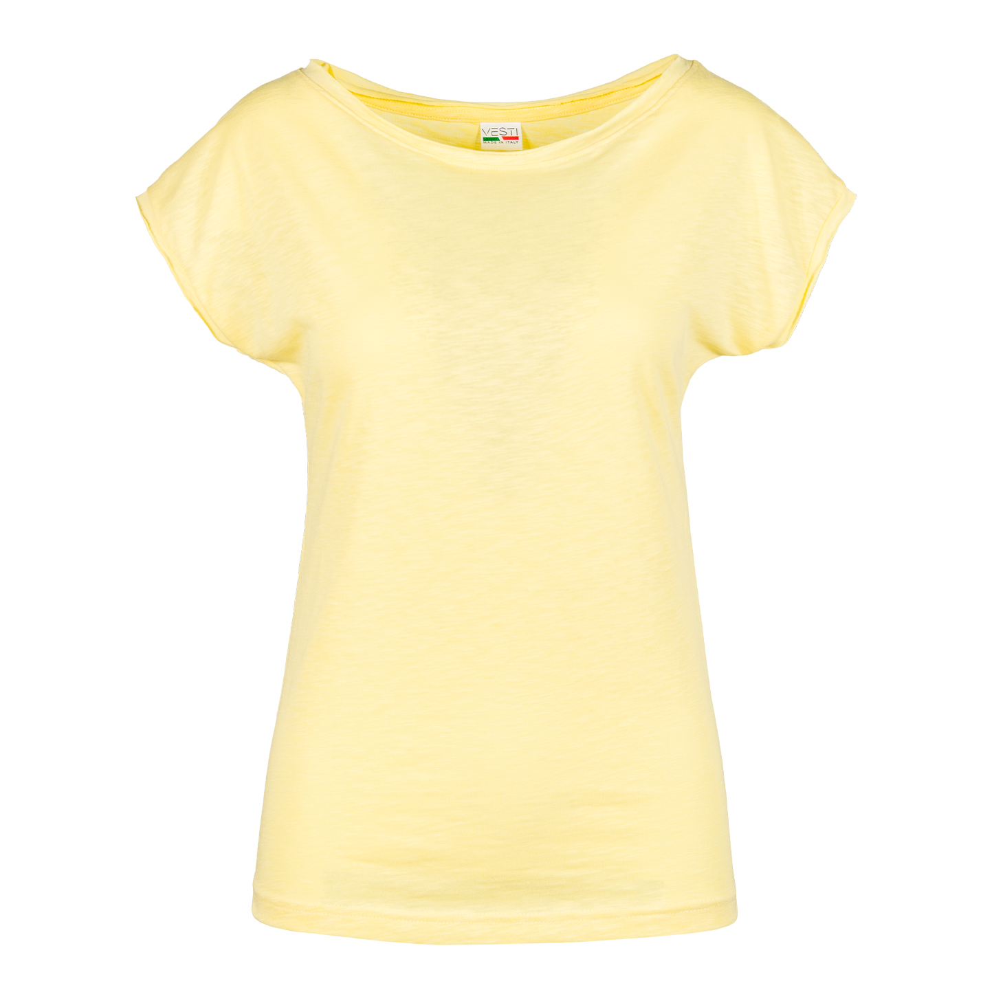 Maglia Donna Fiammata M/C T/V 100% Cot. 145 gr/m2 Antracite XS - YP - Giallo Pastello XS