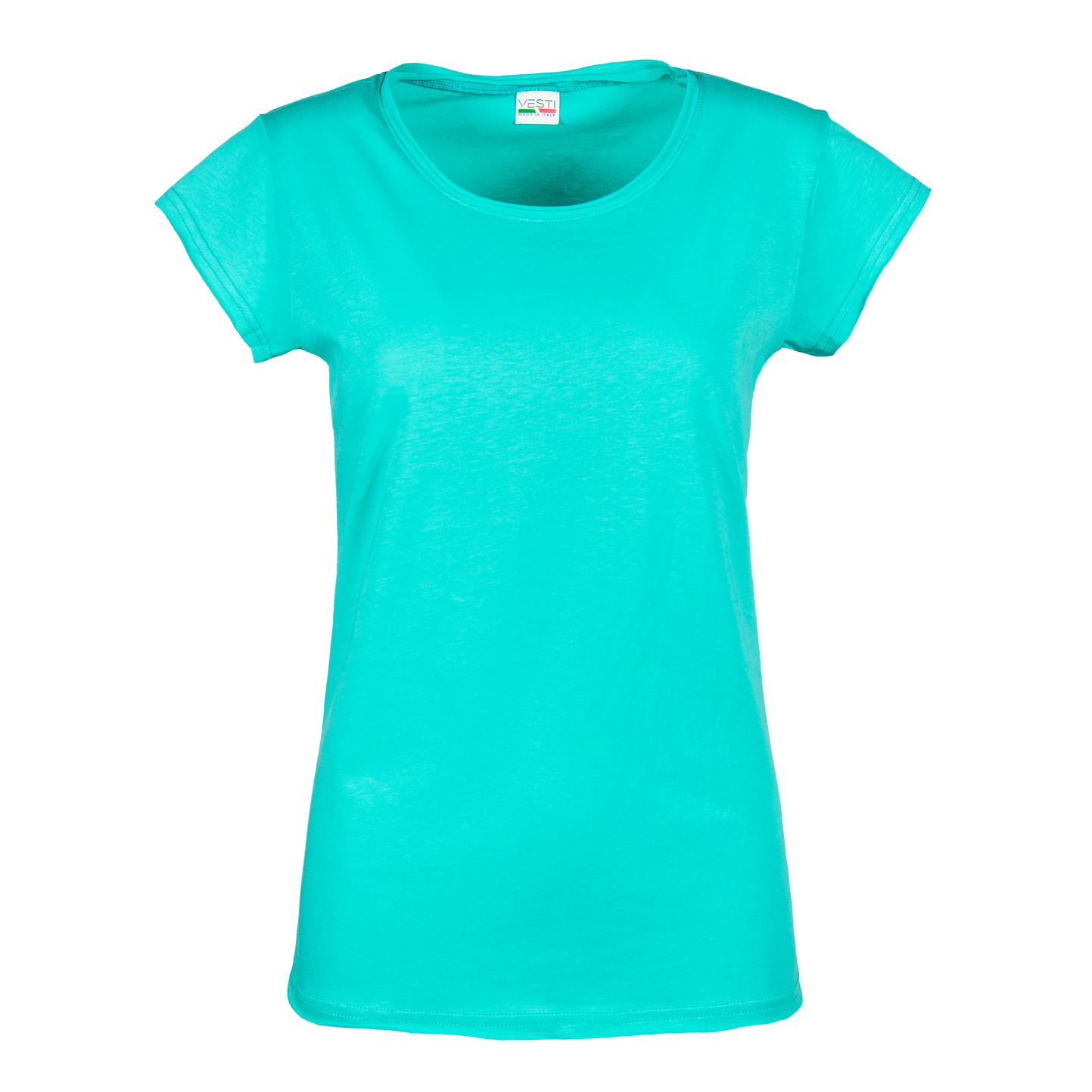 Maglia Donna C/T M/C T/V 100% Cot. 140 gr/m2 Grigio Melange S - RF - Acqua Marina XS
