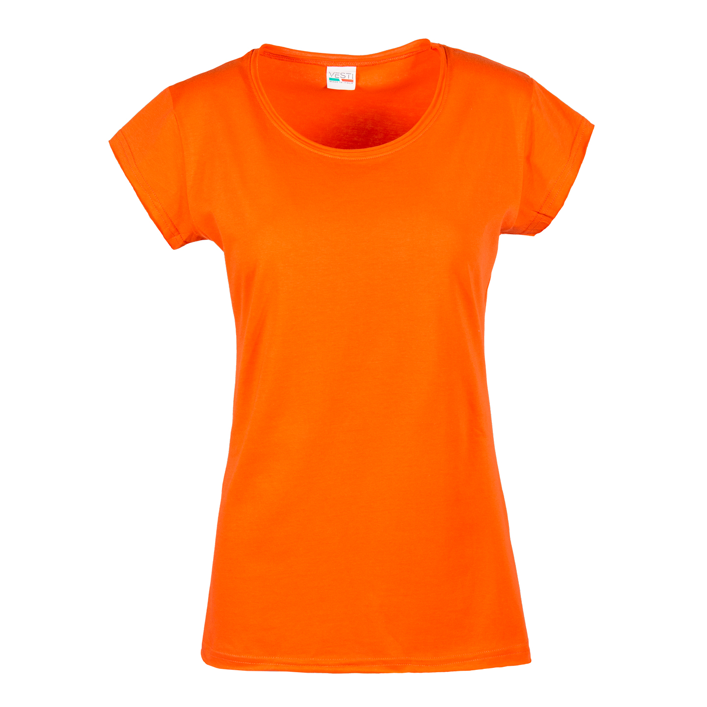 Maglia Donna C/T M/C T/V 100% Cot. 140 gr/m2 Grigio Melange S - OG - Arancio XS
