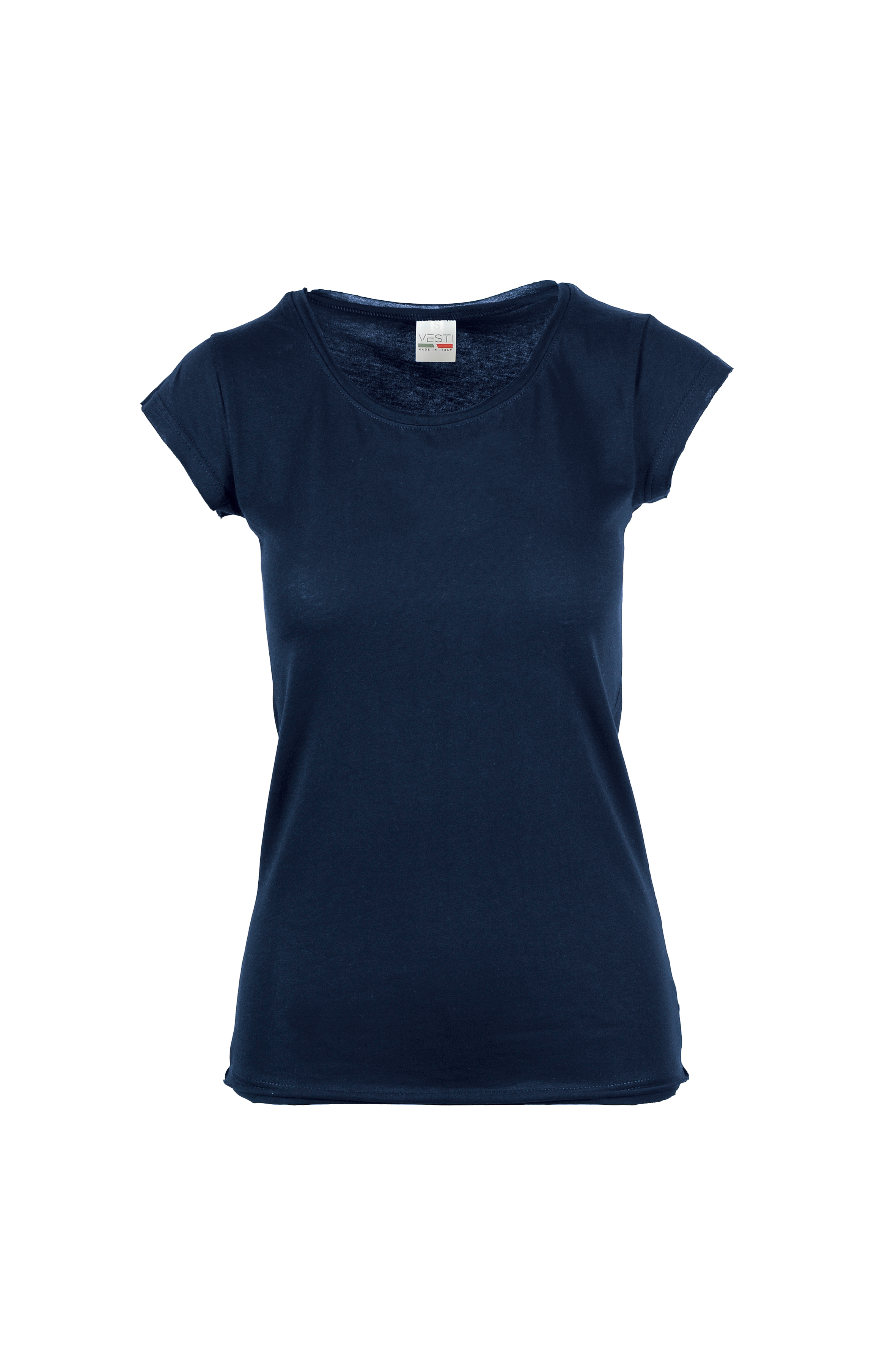 Maglia Donna C/T M/C T/V 100% Cot. 140 gr/m2 Grigio Melange S - NY - Blu Navy XS 3/4 anni