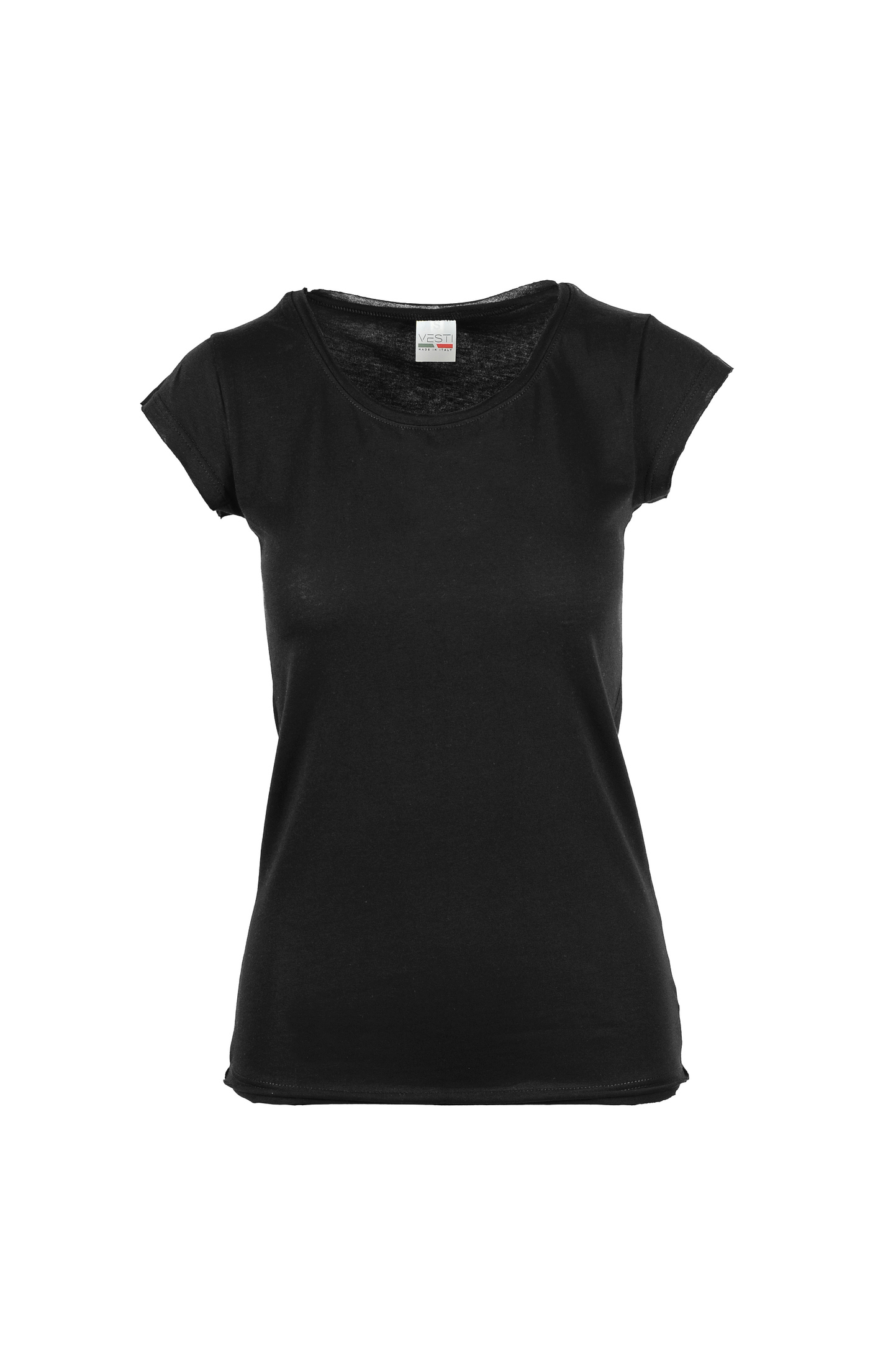 Maglia Donna C/T M/C T/V 100% Cot. 140 gr/m2 Grigio Melange S - 12 - Nero