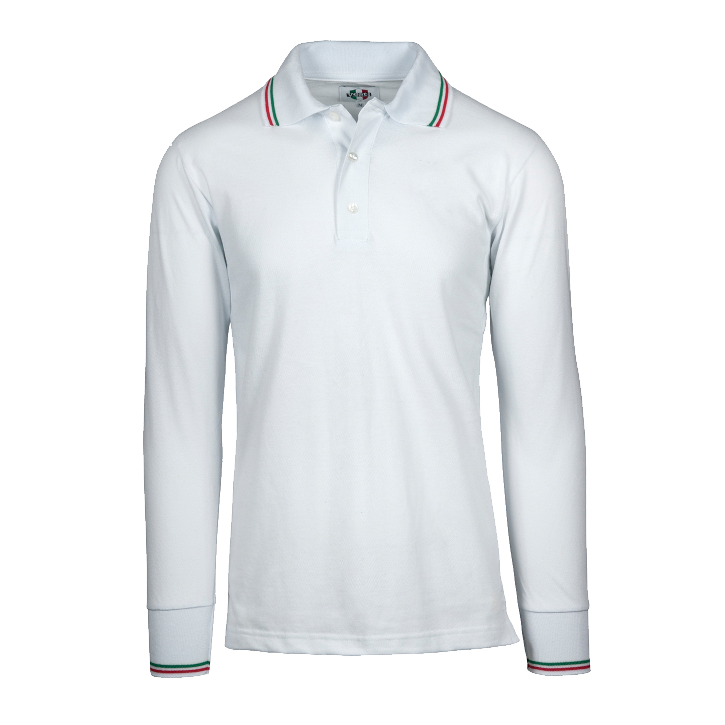 Polo Piquè M/L 50/50% Cot/Cot.Ric. 180 gr/m2 Nero ECO XS - 99 - Bianco XS