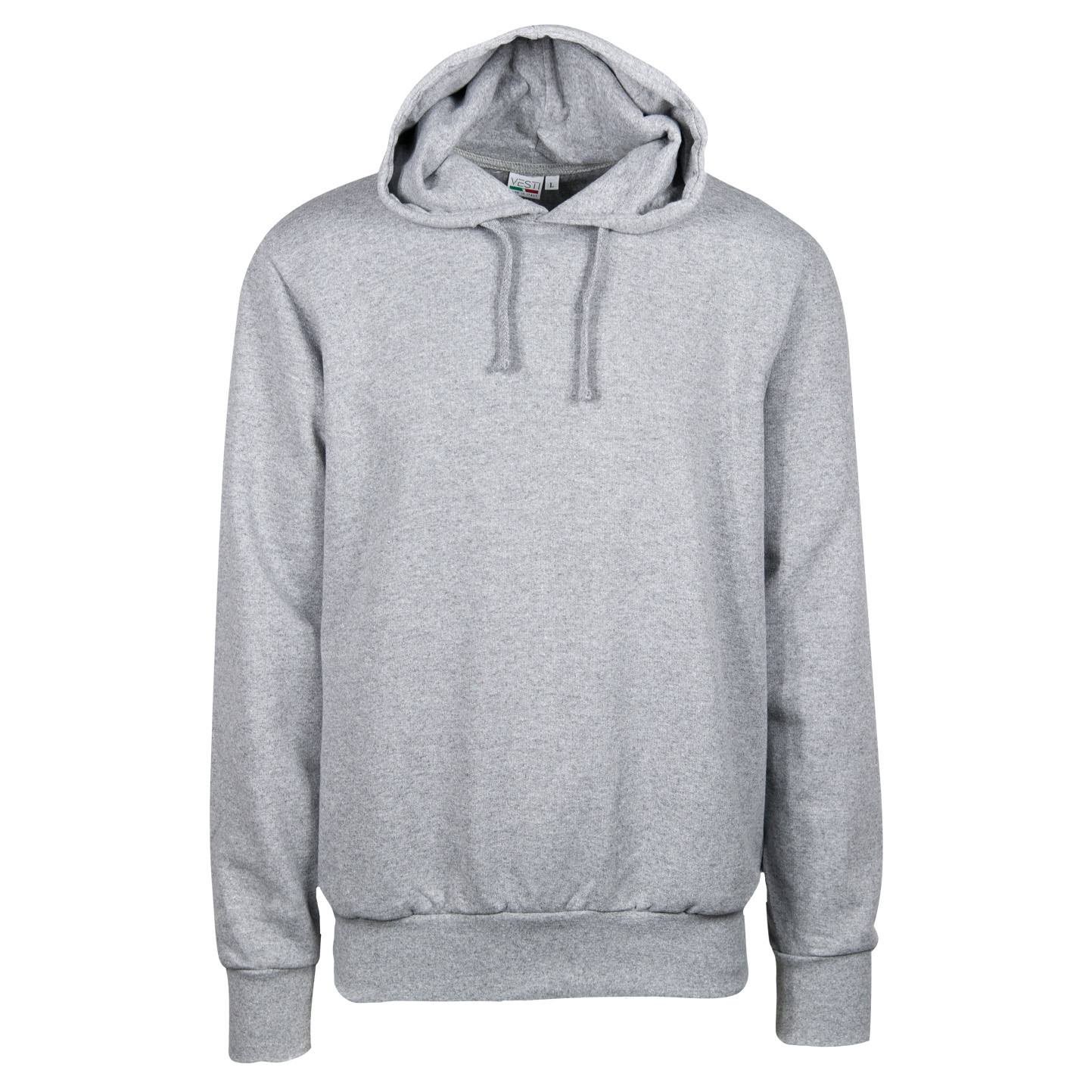 Felpa Cappuccio no Marsupio 70/30% Cot/Pol 280 gr Nero XS - Cenere