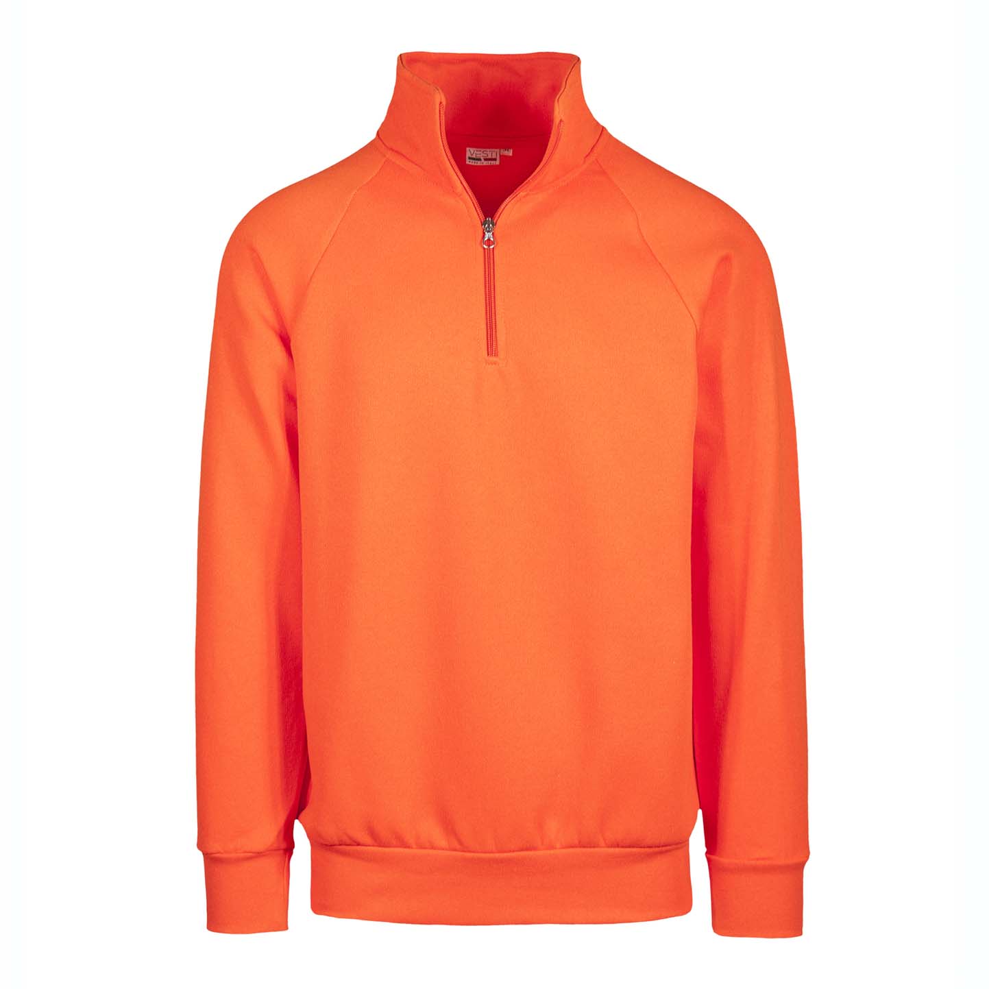 Felpa Unisex Collo Zip 70/30% Cot/Pol 280 gr/m2 Nero XS - AR - Arancio Sport