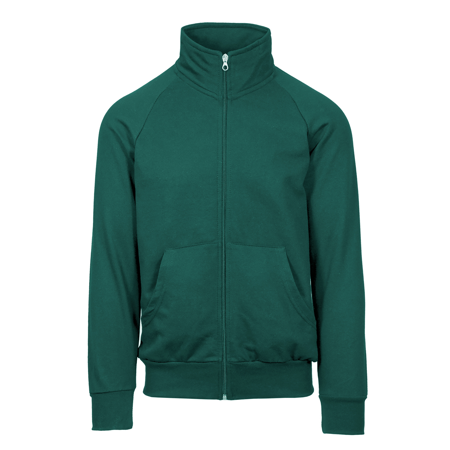 Felpa Jacket Zip Lunga 70/30% Cot/Pol 280 gr/m2 Nero XS - 55 - Verde Bottiglia XS