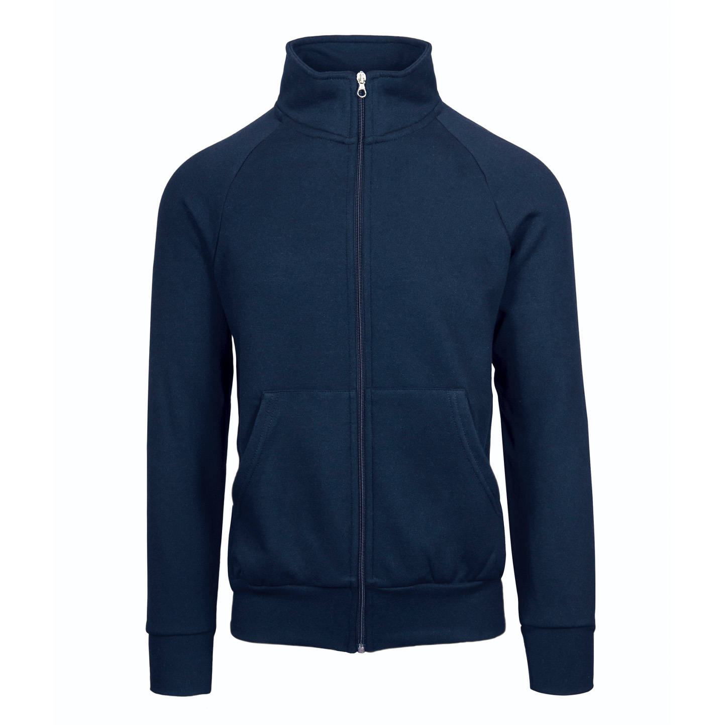 Felpa Jacket Zip Lunga 70/30% Cot/Pol 280 gr/m2 Nero XS - 18 - Blu