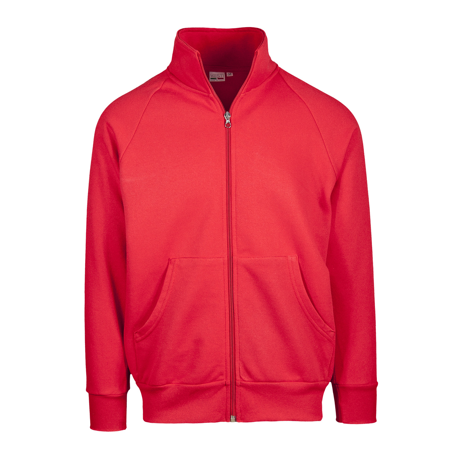 Felpa Jacket Zip Lunga 70/30% Cot/Pol 280 gr/m2 Nero XS - 28 - Rosso Sport XXS 1/2 anni
