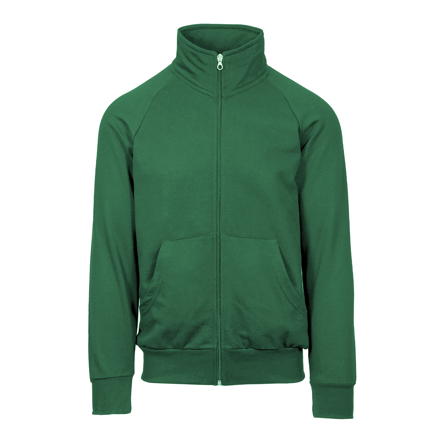 Felpa Jacket Zip Lunga 70/30% Cot/Pol 280 gr/m2 Nero XS - 88 - Verde Prato XS