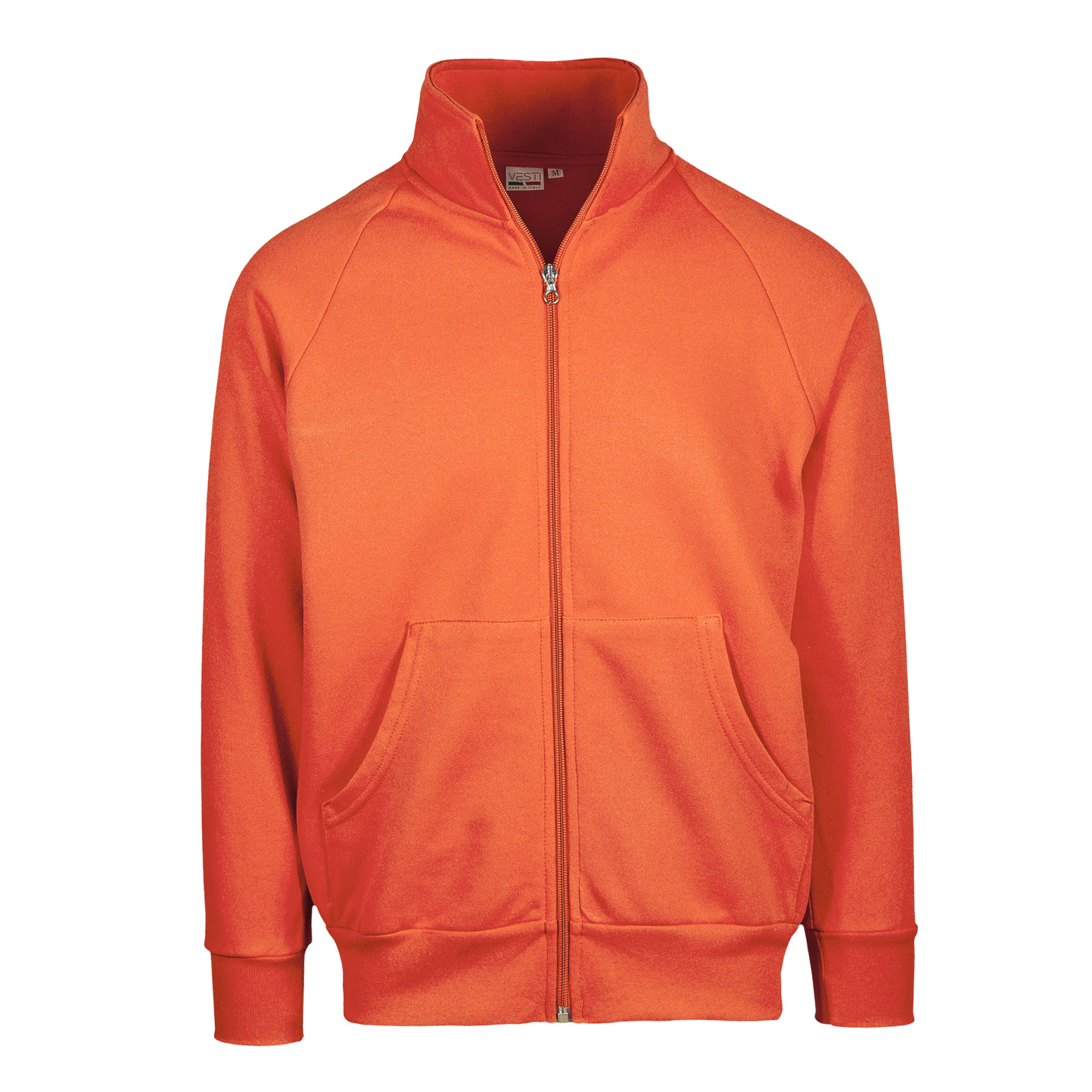 Felpa Jacket Zip Lunga 70/30% Cot/Pol 280 gr/m2 Nero XS - AR - Arancio Sport XS