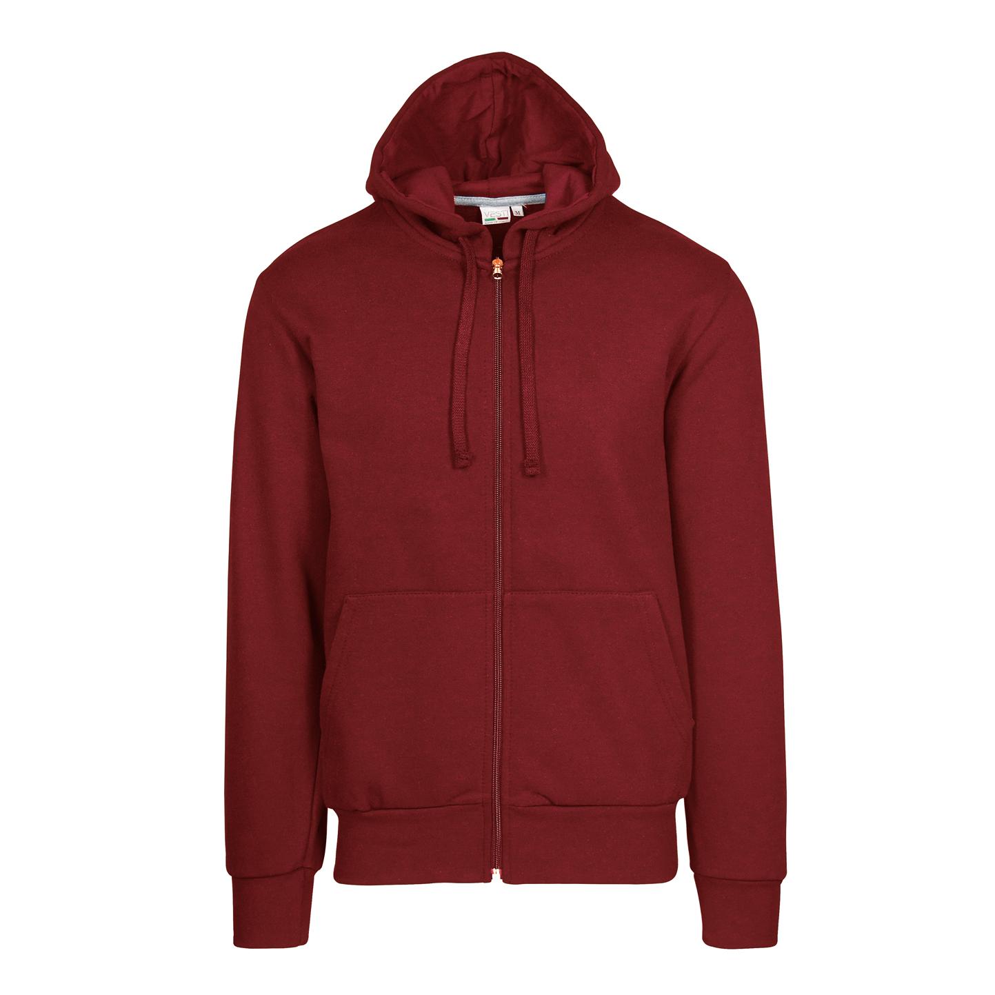 Felpa Cappuccio Zip 70/30% Cot/Pol 280 gr/m2 Nero XS - 48 - Bordeaux Sport XXS 1/2 anni
