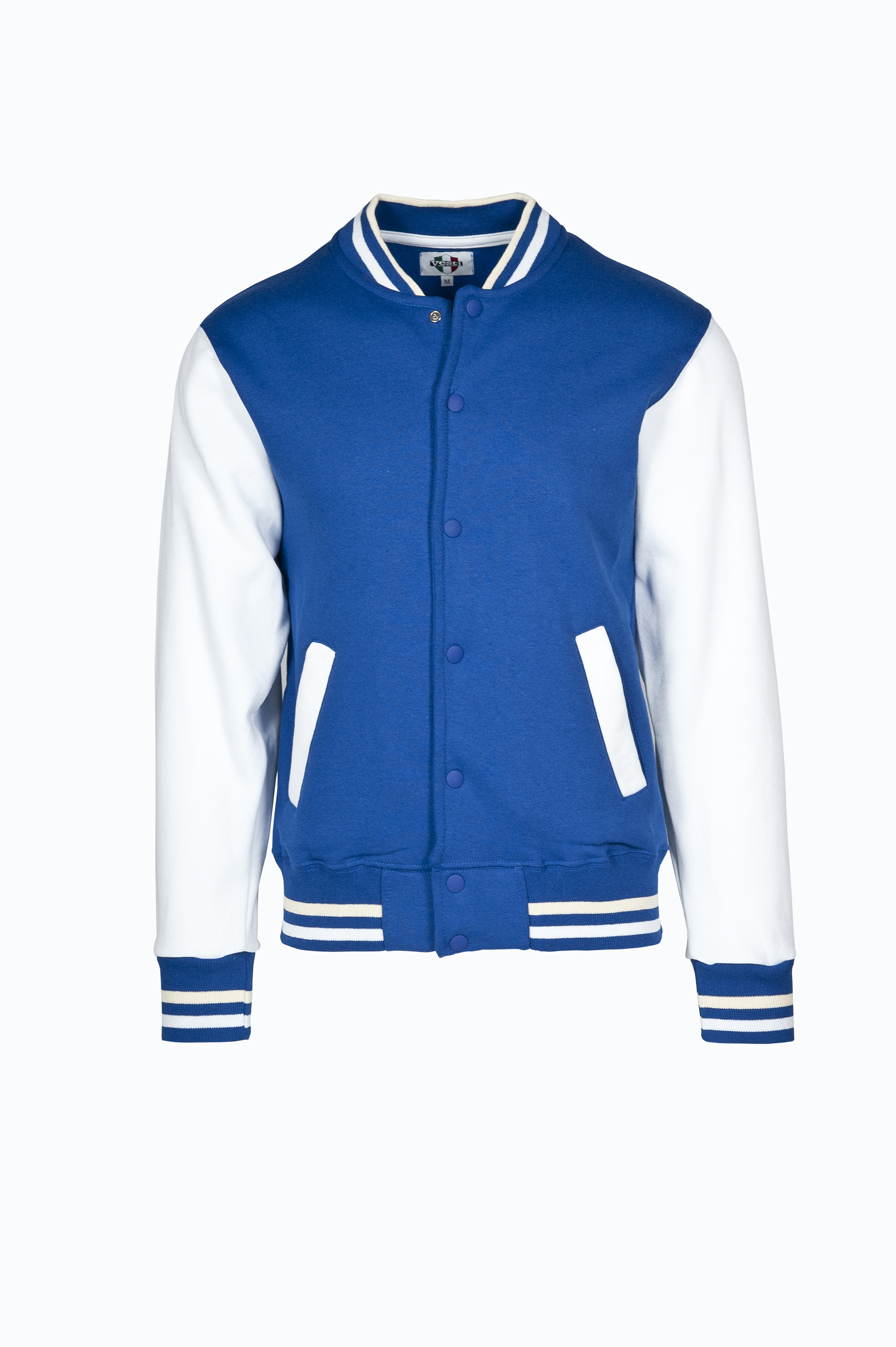 Jacket Bomber Bicolore 70/30% Cot/Pol 300 gr/m2 Nero/Cenere S - 2799 - Royal Sport/Bianco S 5/6 anni