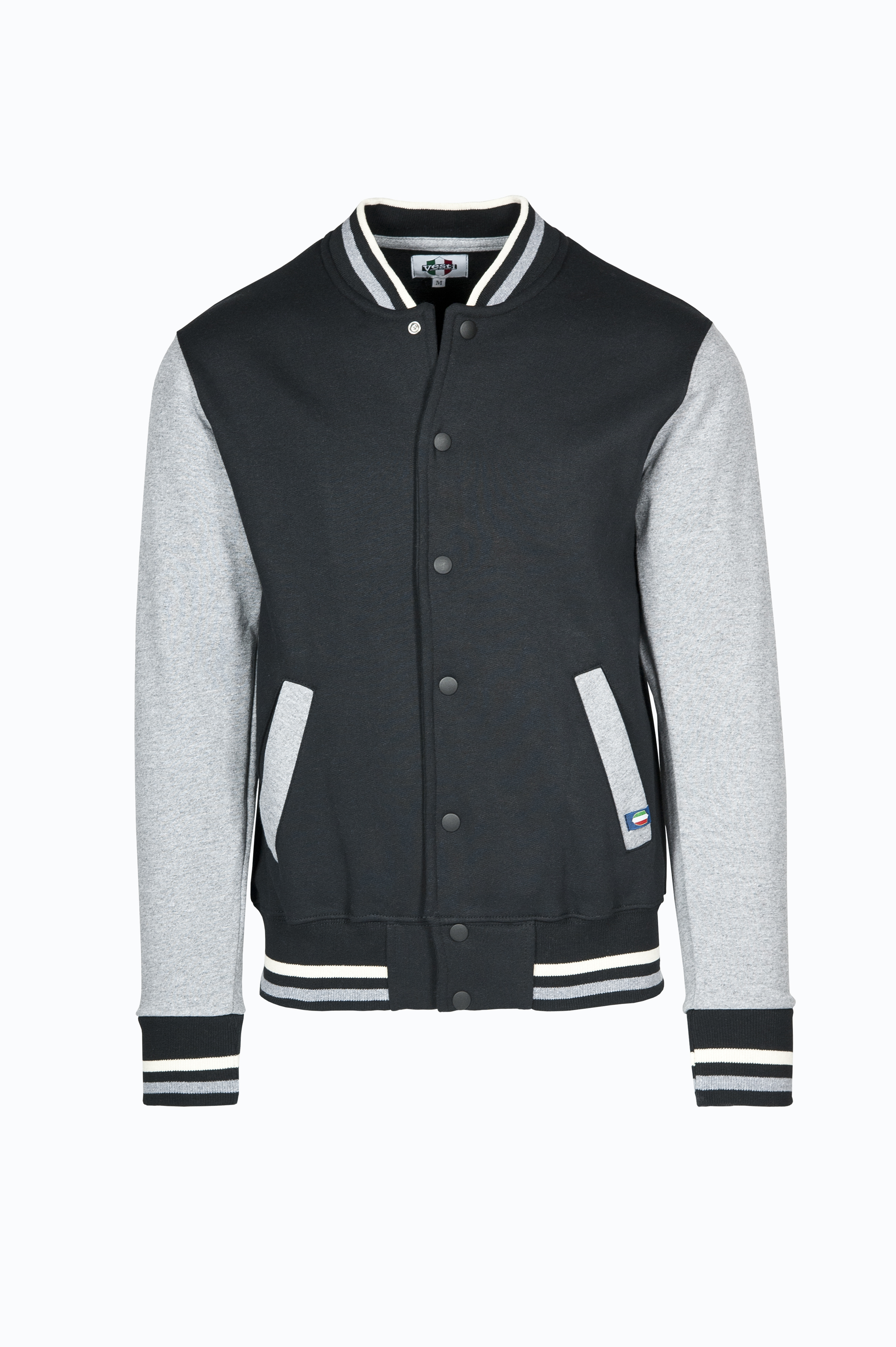 Jacket Bomber Bicolore 70/30% Cot/Pol 300 gr/m2 Nero/Cenere S - 1275 - Nero/Cenere S