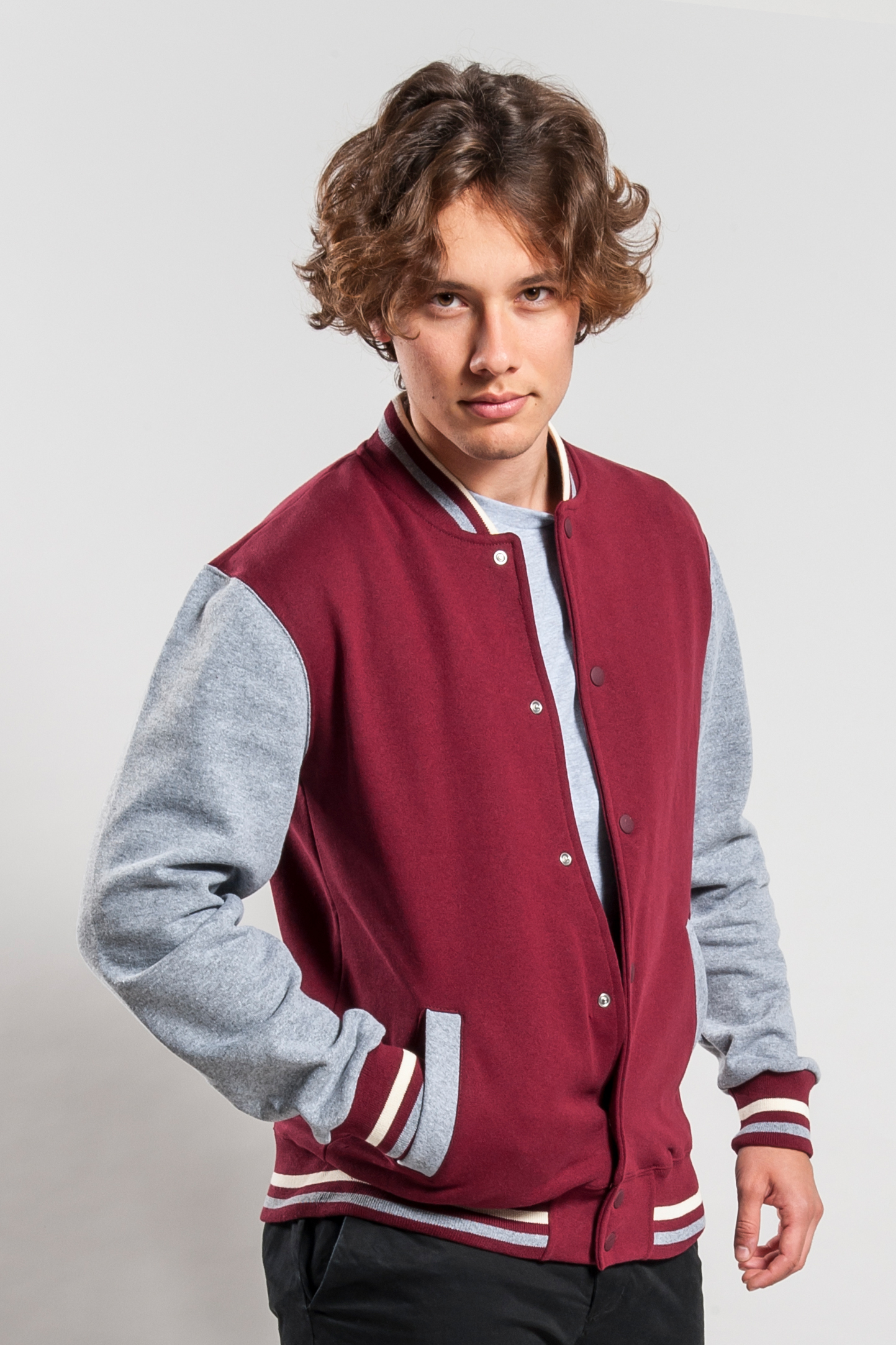 Jacket Bomber Bicolore 70/30% Cot/Pol 300 gr/m2 Nero/Cenere S