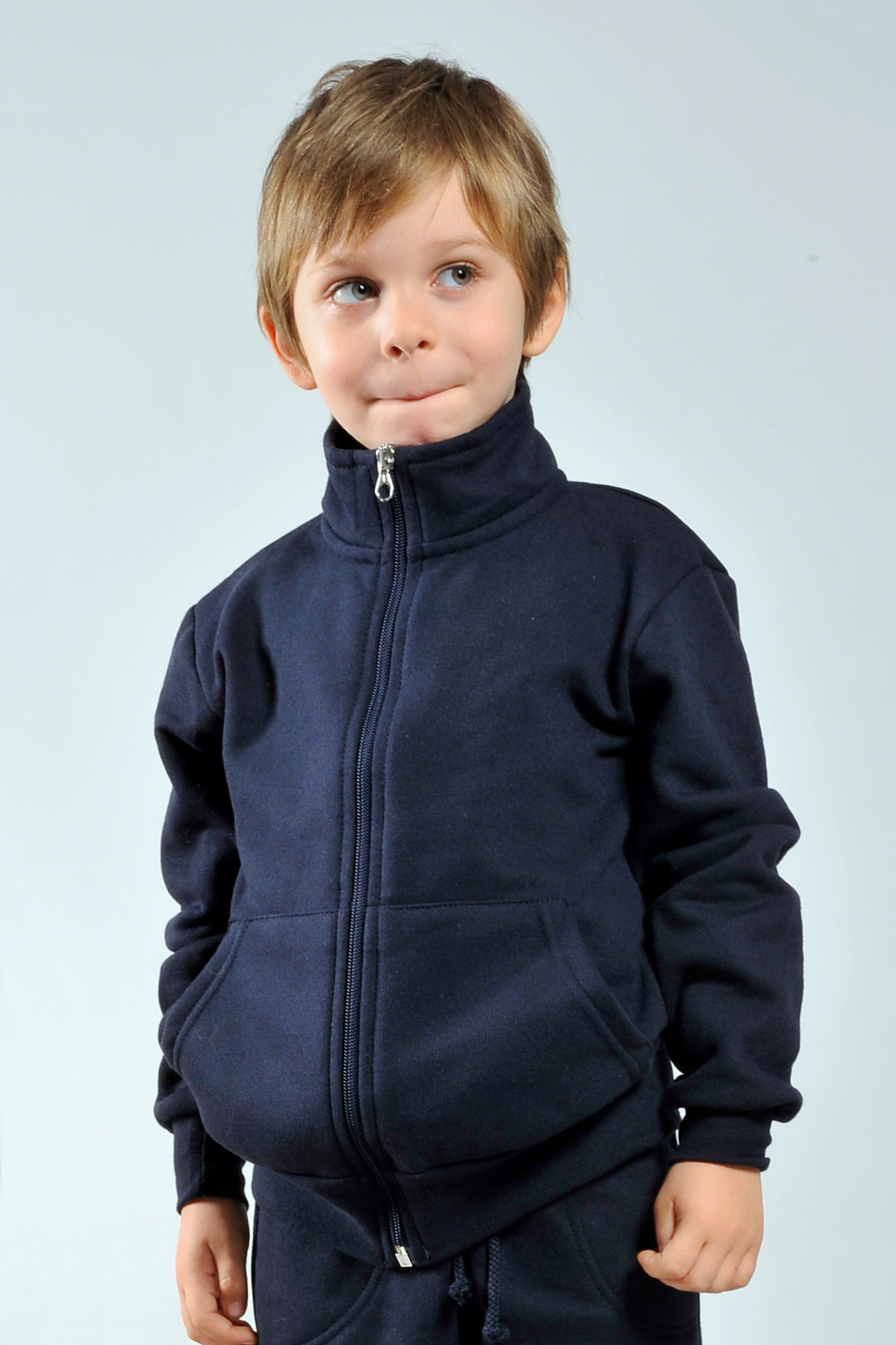 Jacket Bambino Felpa F/Zip 70/30% Cot/Pol 280 gr. Nero XXS 1/2 anni