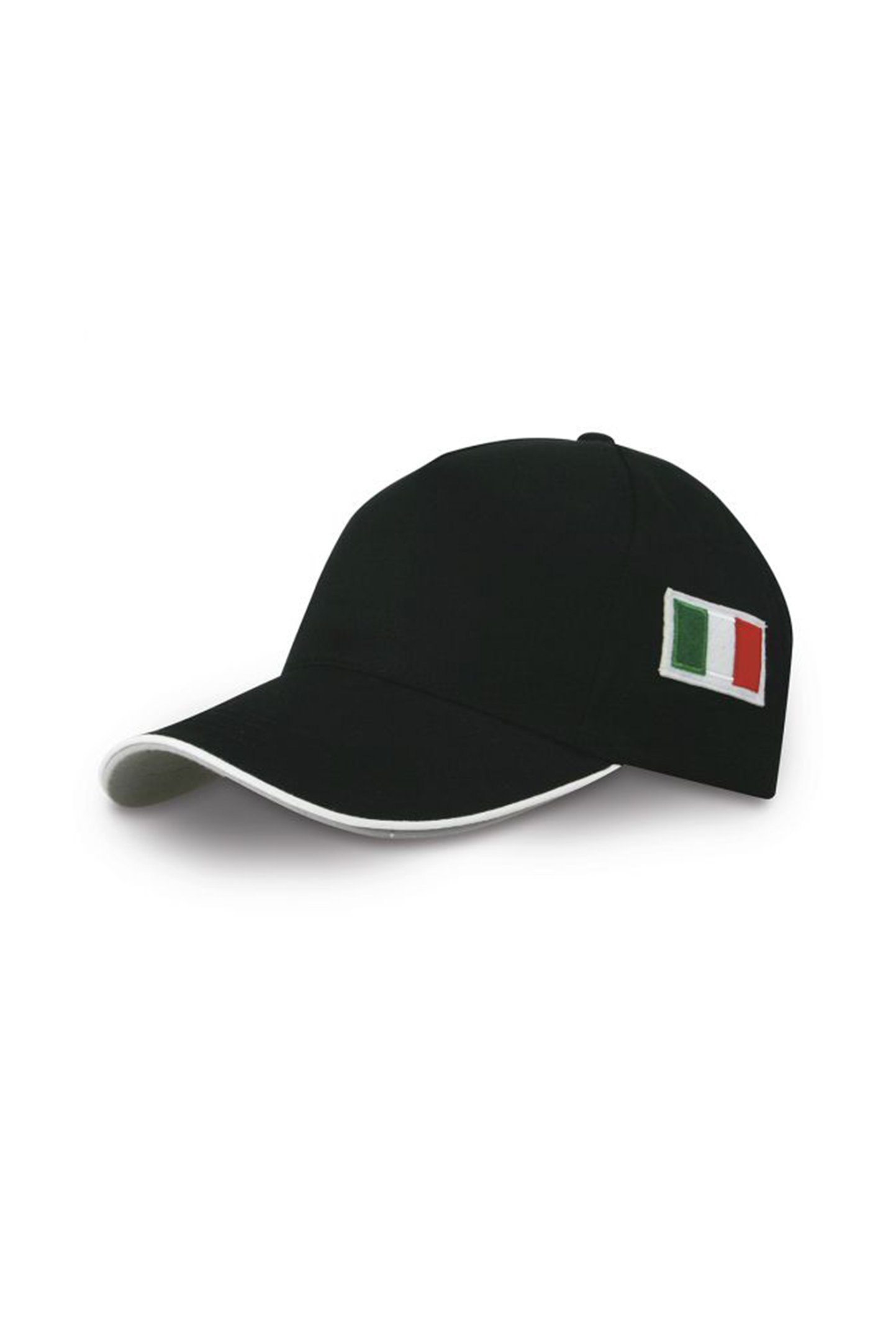 Flag Cap 5 Pannelli 65/35% Pol/Cot Black - BK - Black