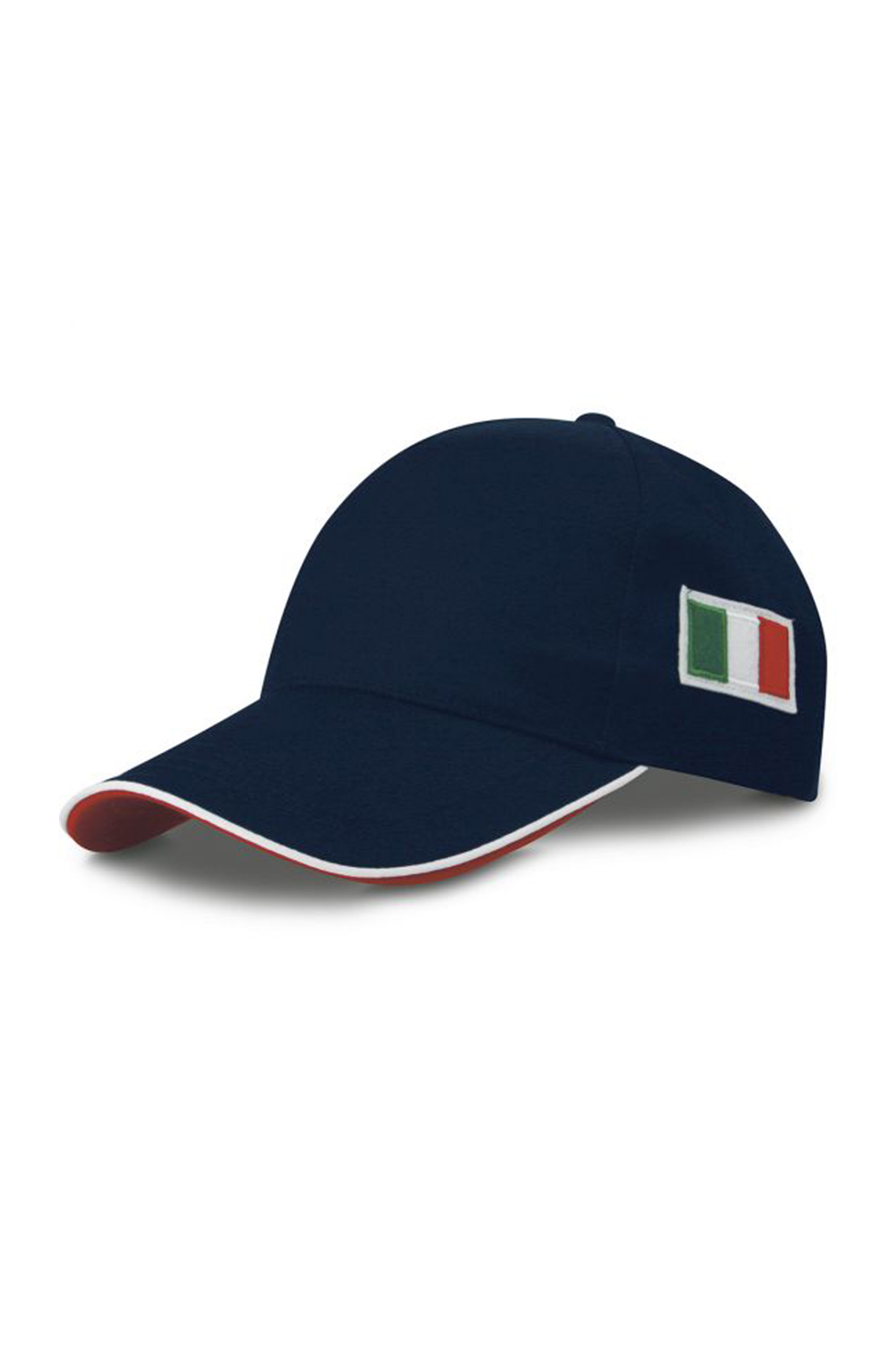 Flag Cap 5 Pannelli 65/35% Pol/Cot Black - NY - Navy