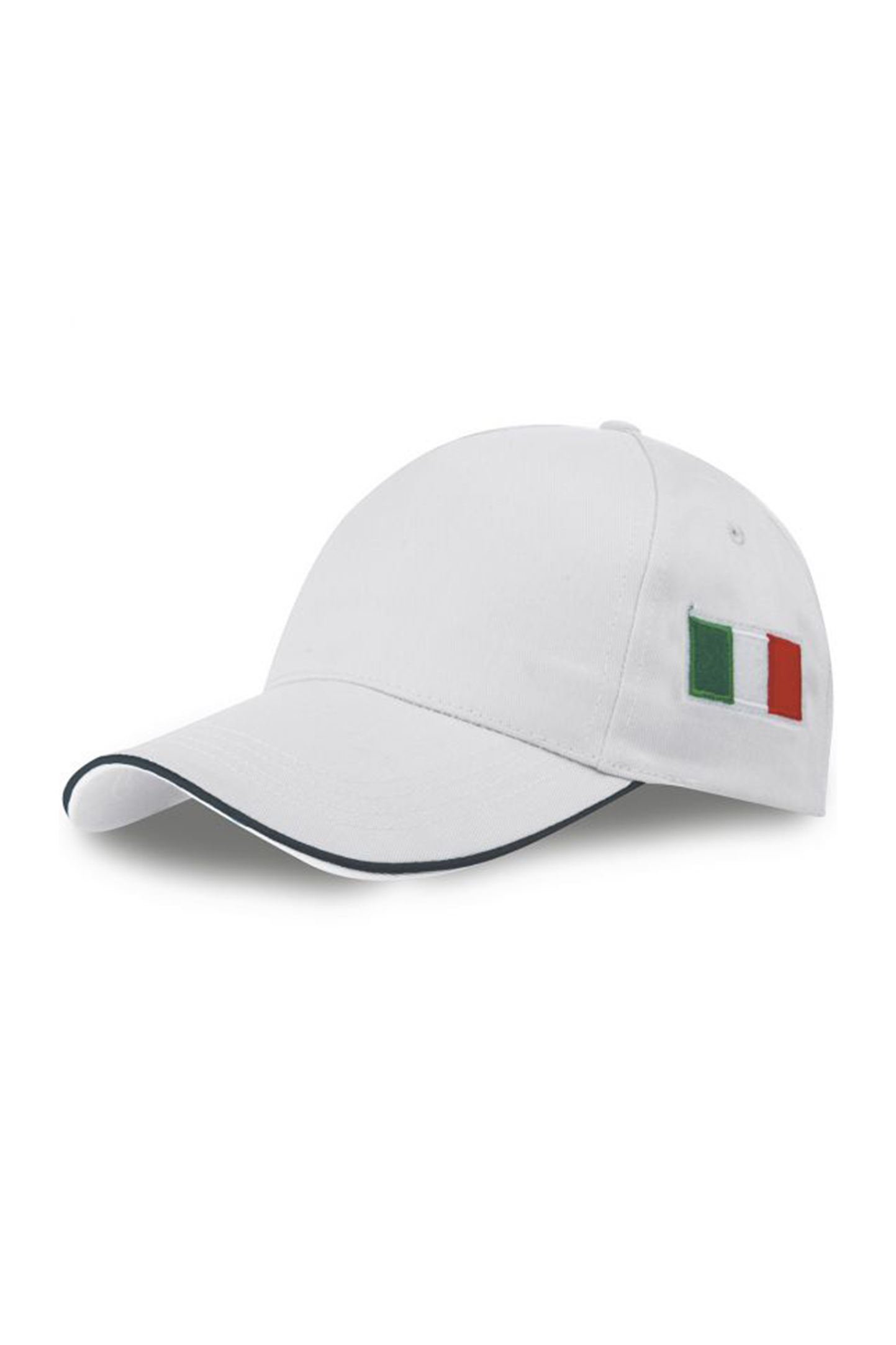 Flag Cap 5 Pannelli 65/35% Pol/Cot Black - WH - White